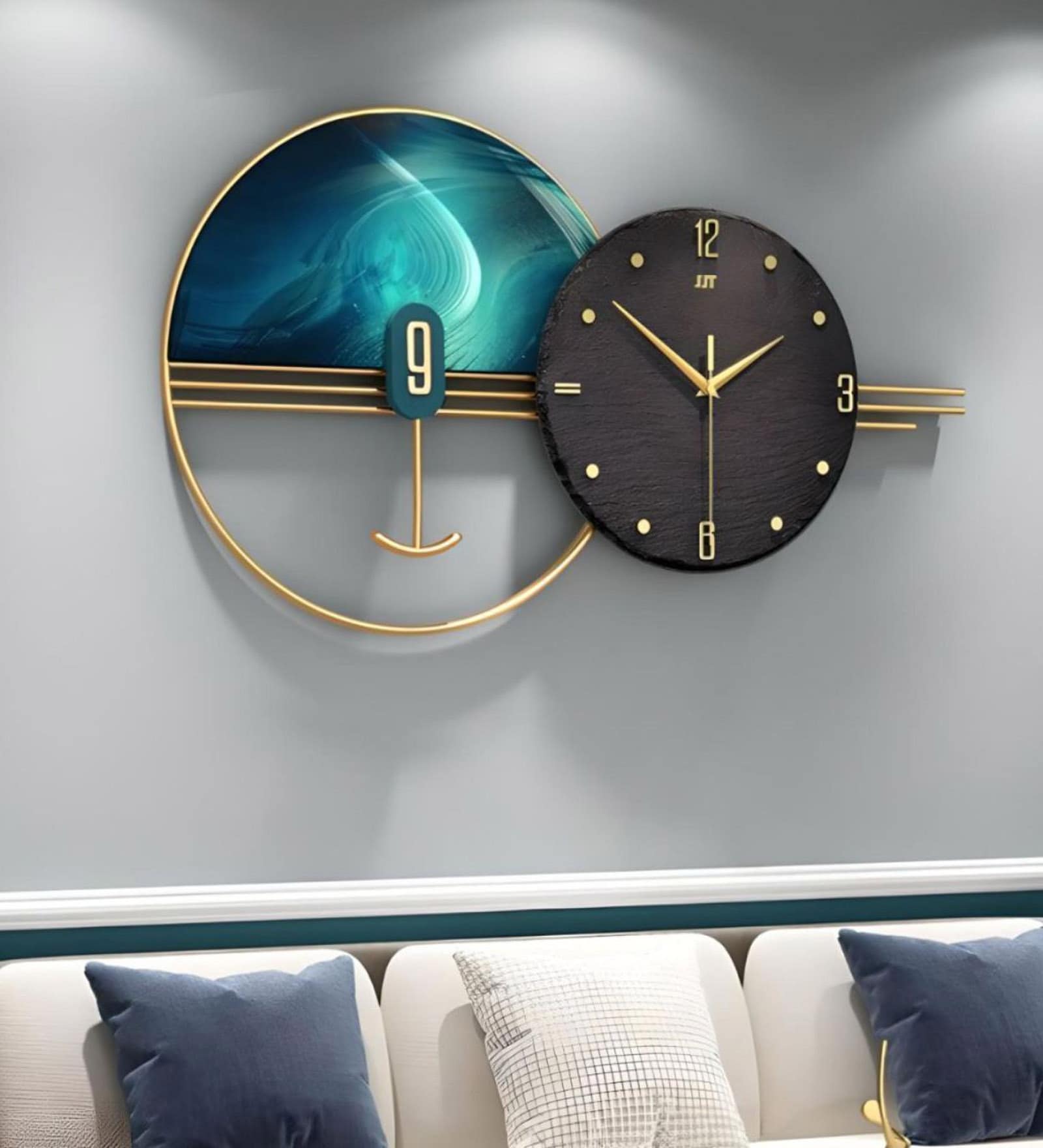 Multicolour Metal Novelty Clock