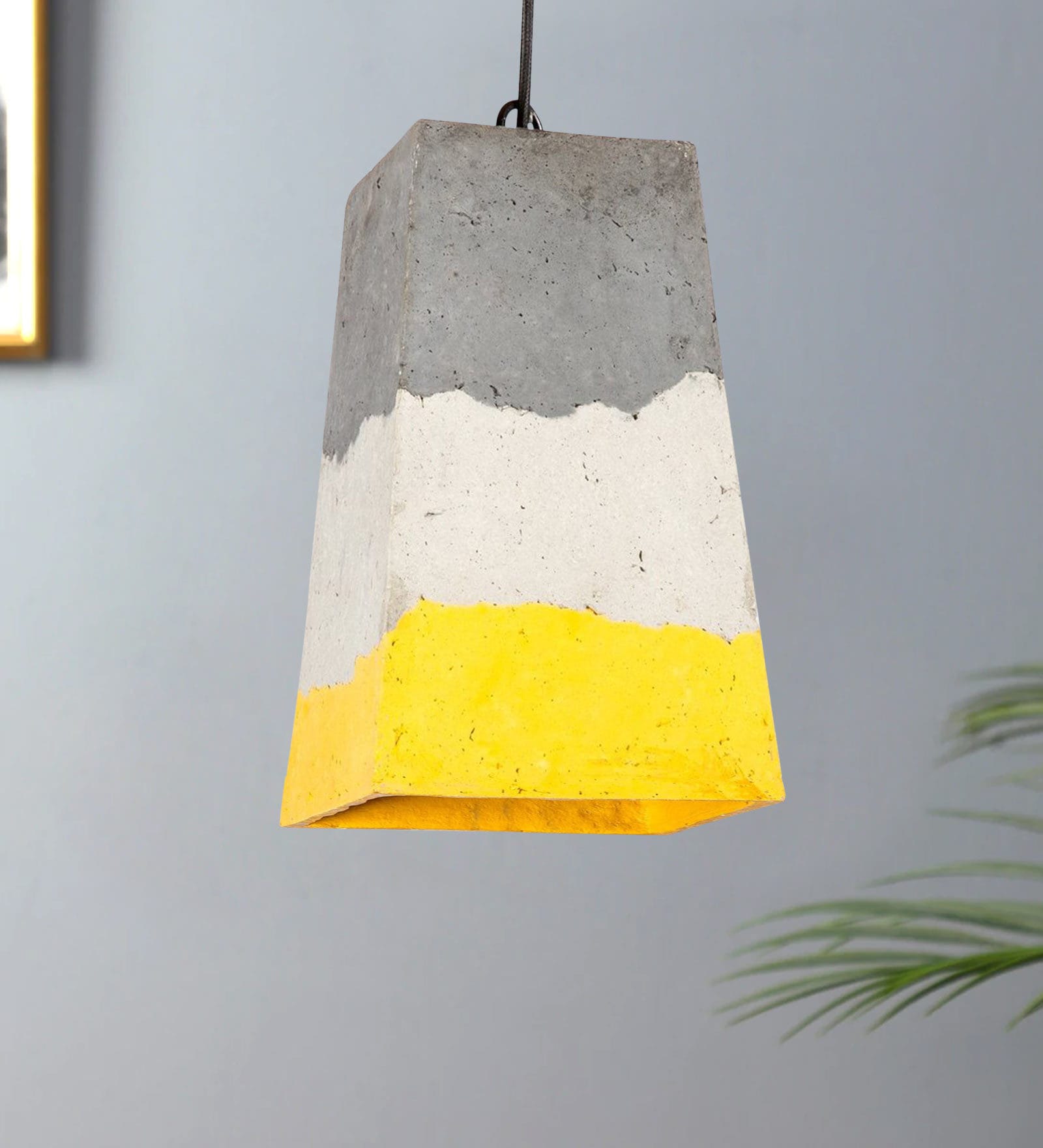 Multicolour Mustard Trapeze Single Hanging Light