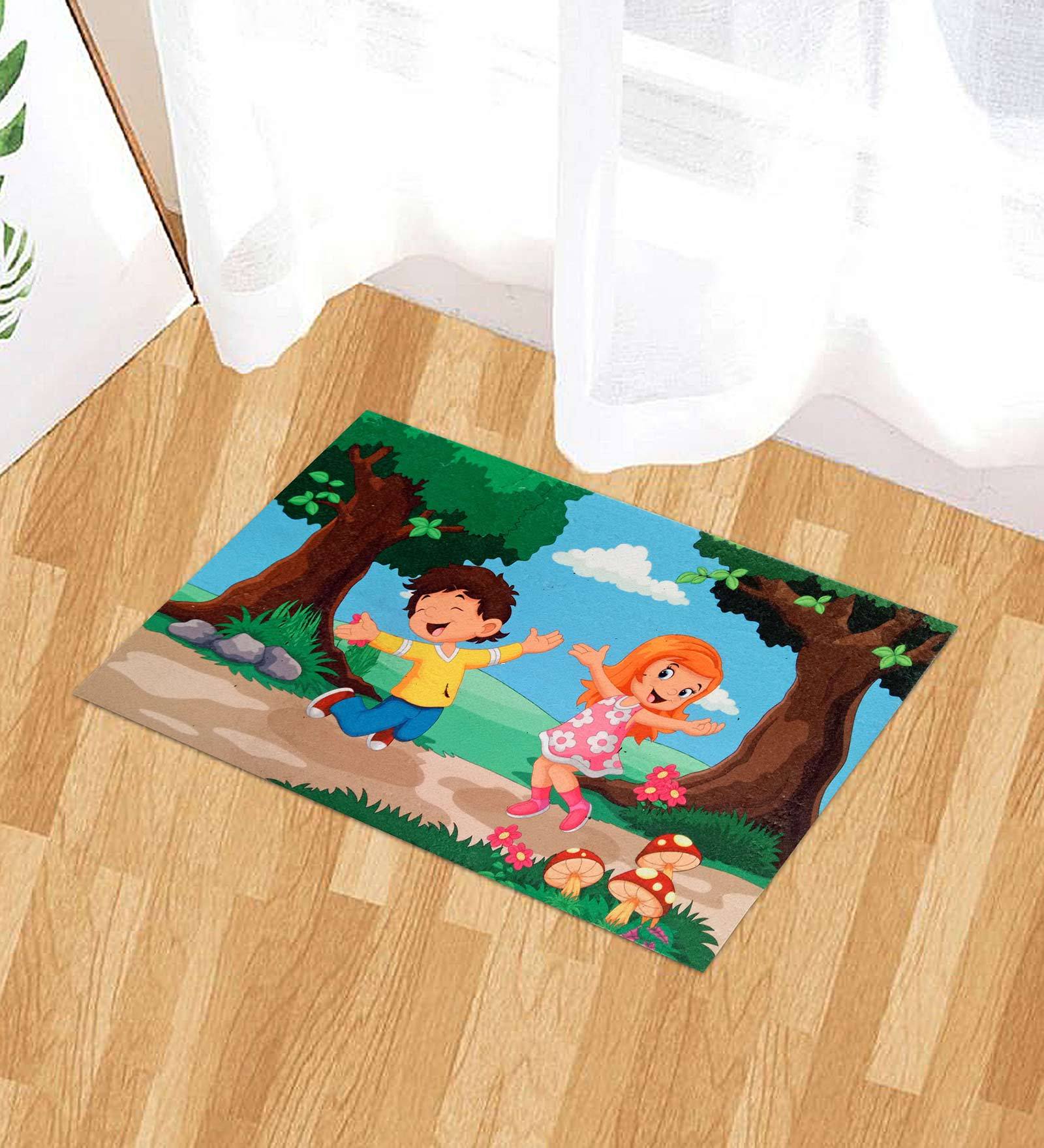 Blue Character Nylon 18 x 28 Inches Kids Floor Mat