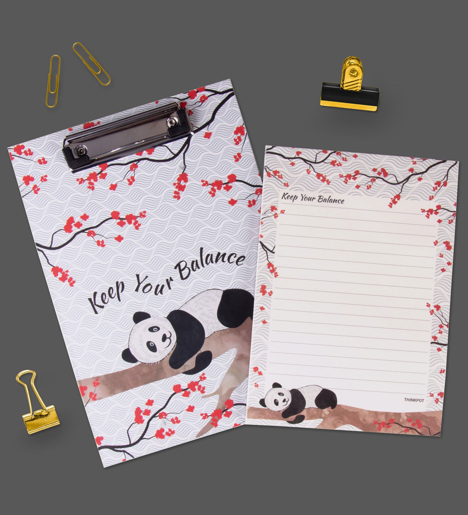 Multicolour Paper & Wood Keep Your Balance Small Exam Writing Pad with Sheet