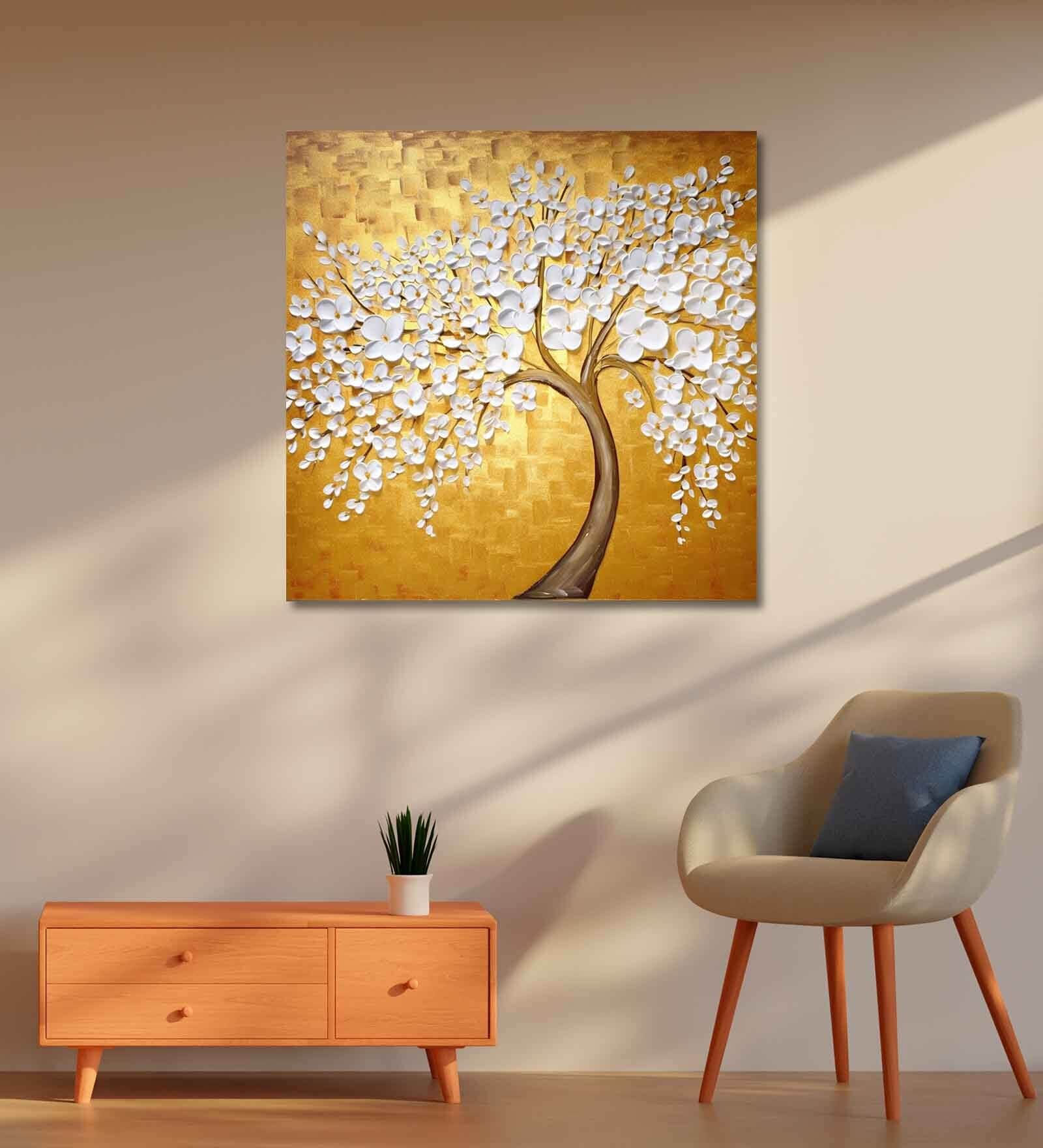 Happy Tree Canvas Pine Wood 24x24 Art Print