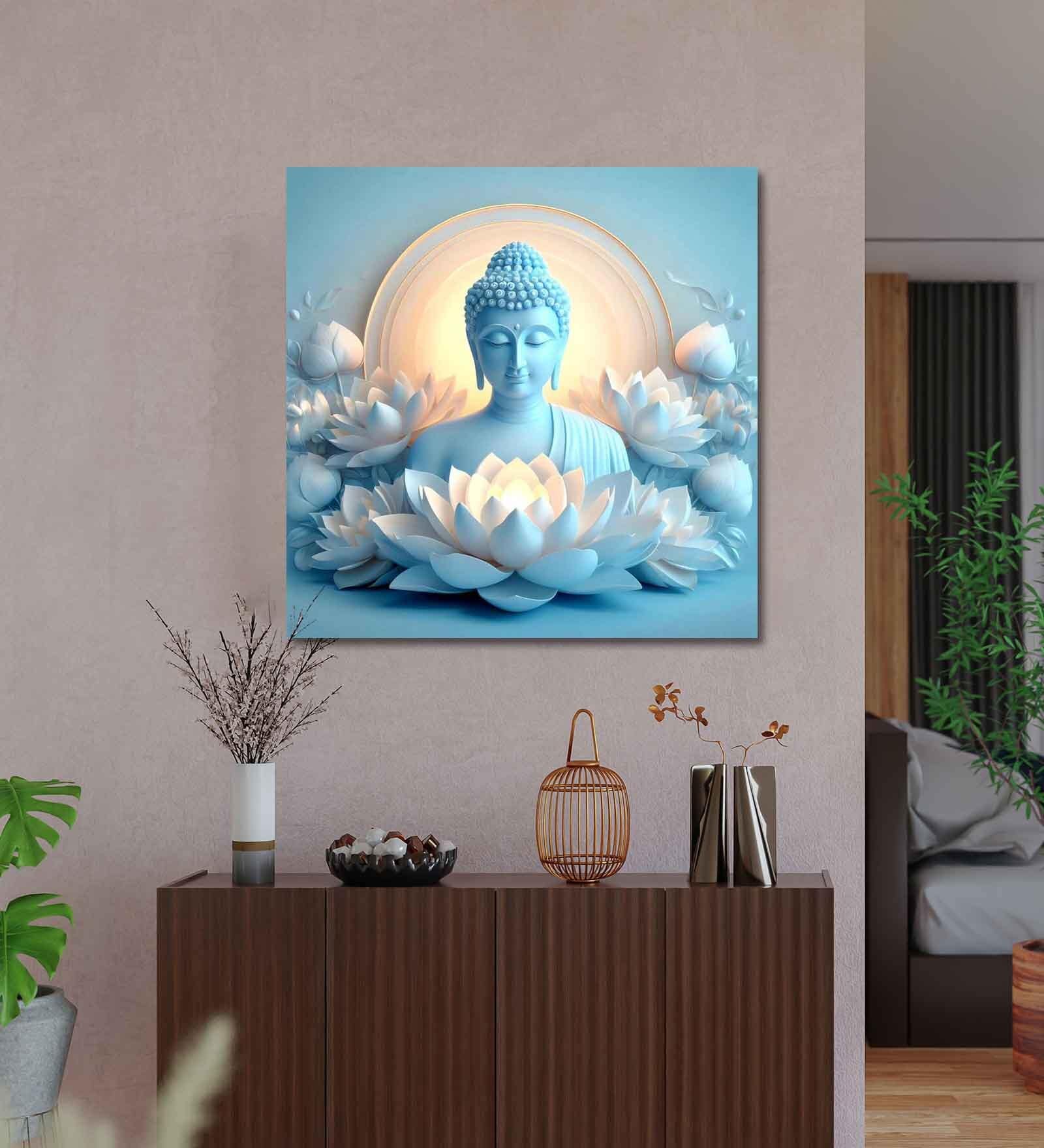 Buddha Canvas Pine Wood 24x24 Art Print