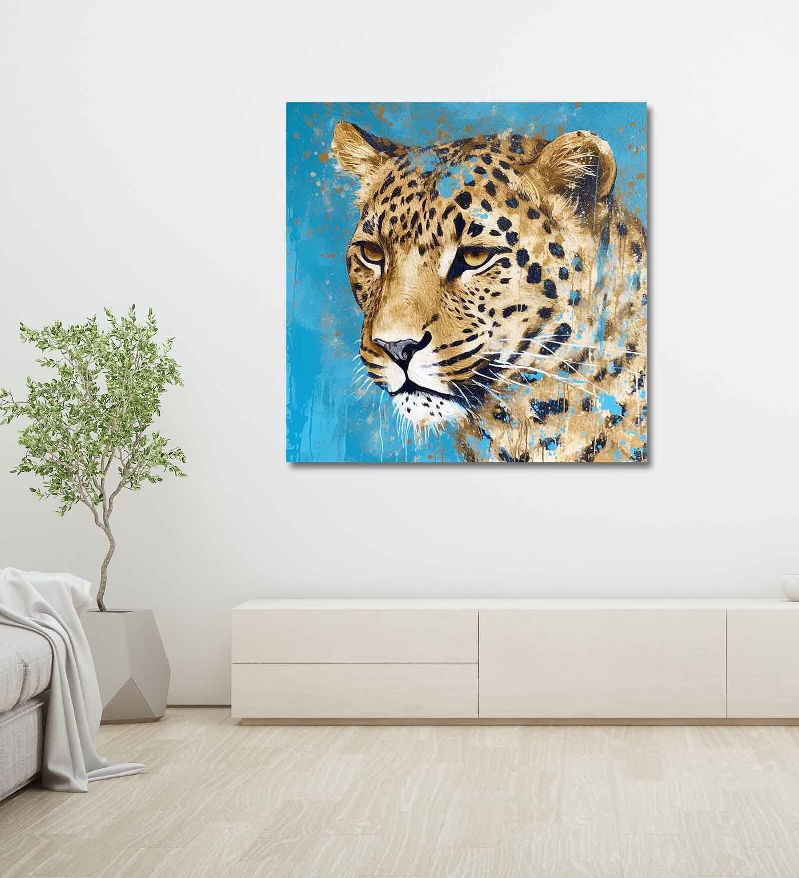 Tiger Canvas Pine Wood 24x24 Art Print