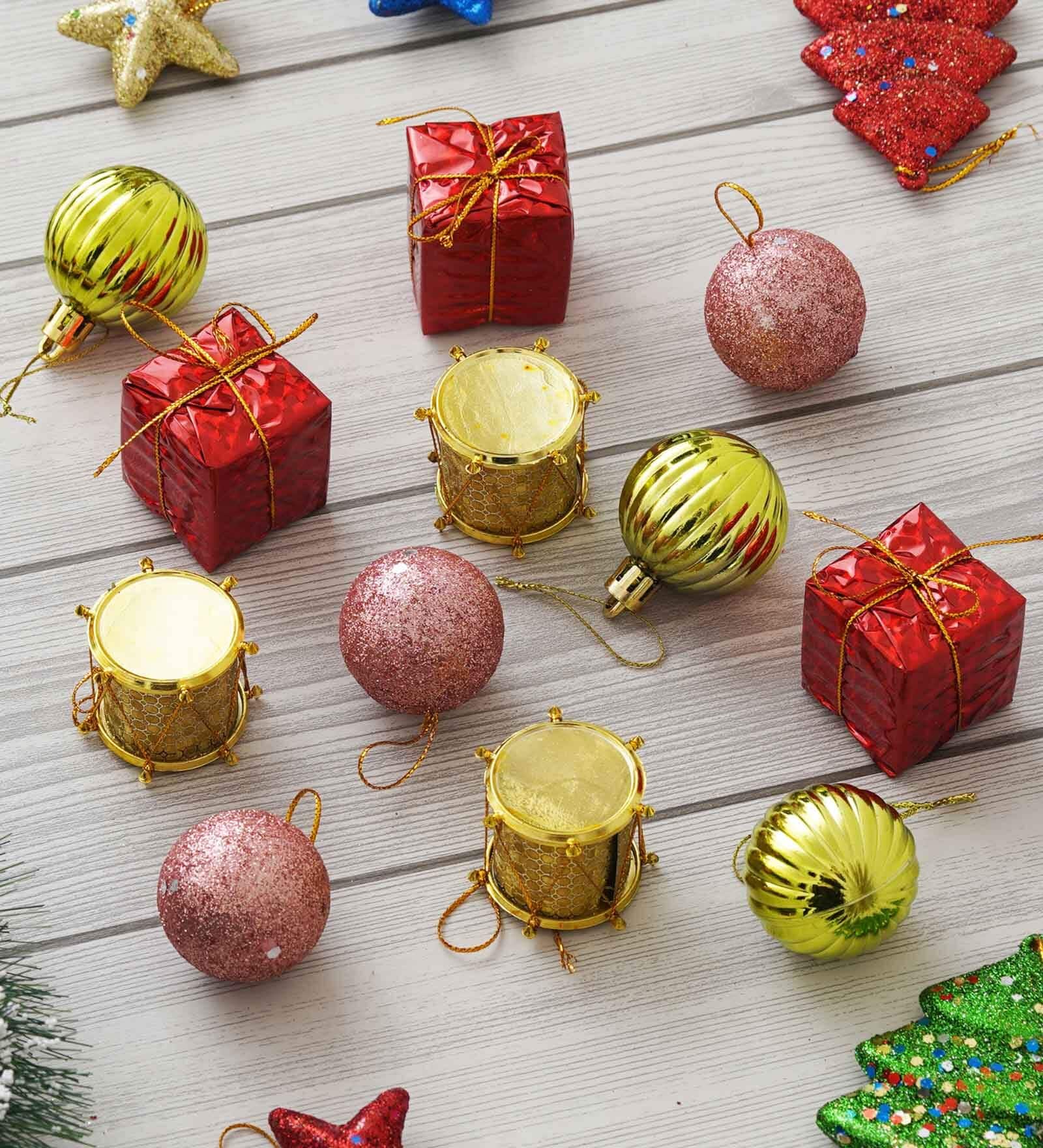 Multicolour Plastic Christmas Tree Decorative Hanging Ornaments