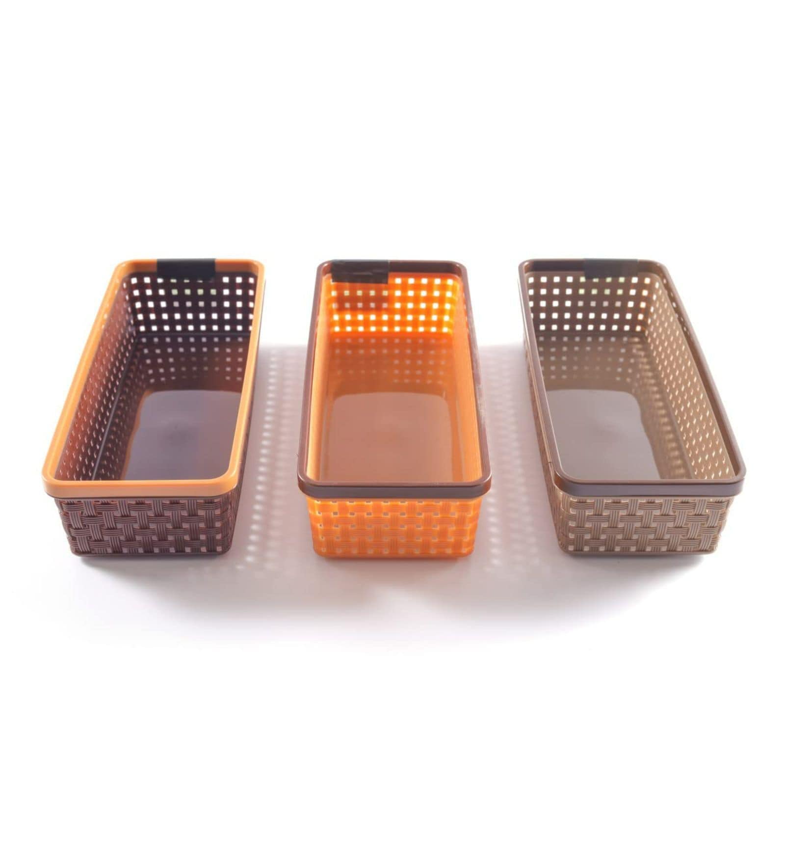 Assorted Plastic Multipurpose Organisers (Set of 3)