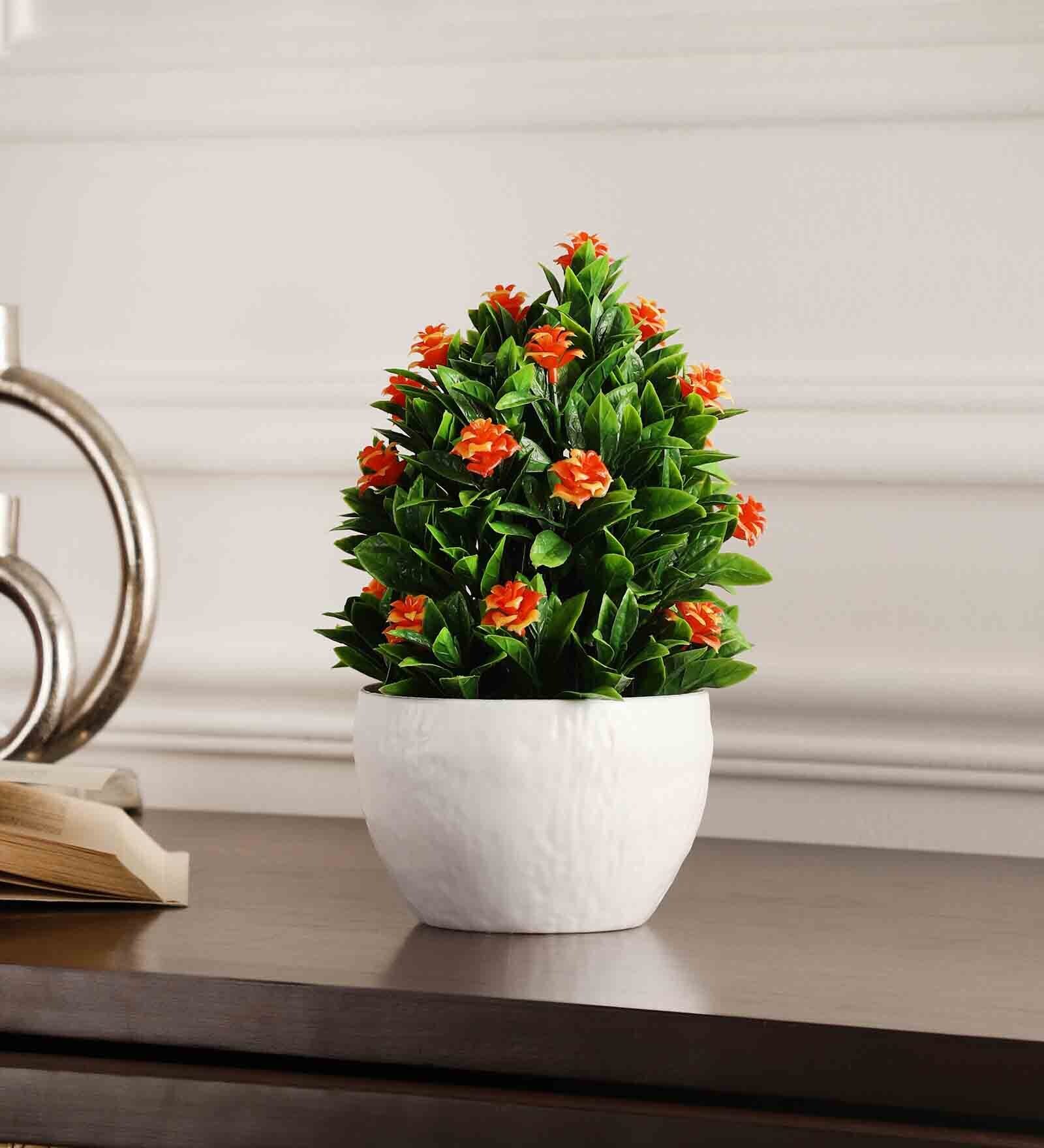 Multicolour Polyester and Plastic Artificial Plants