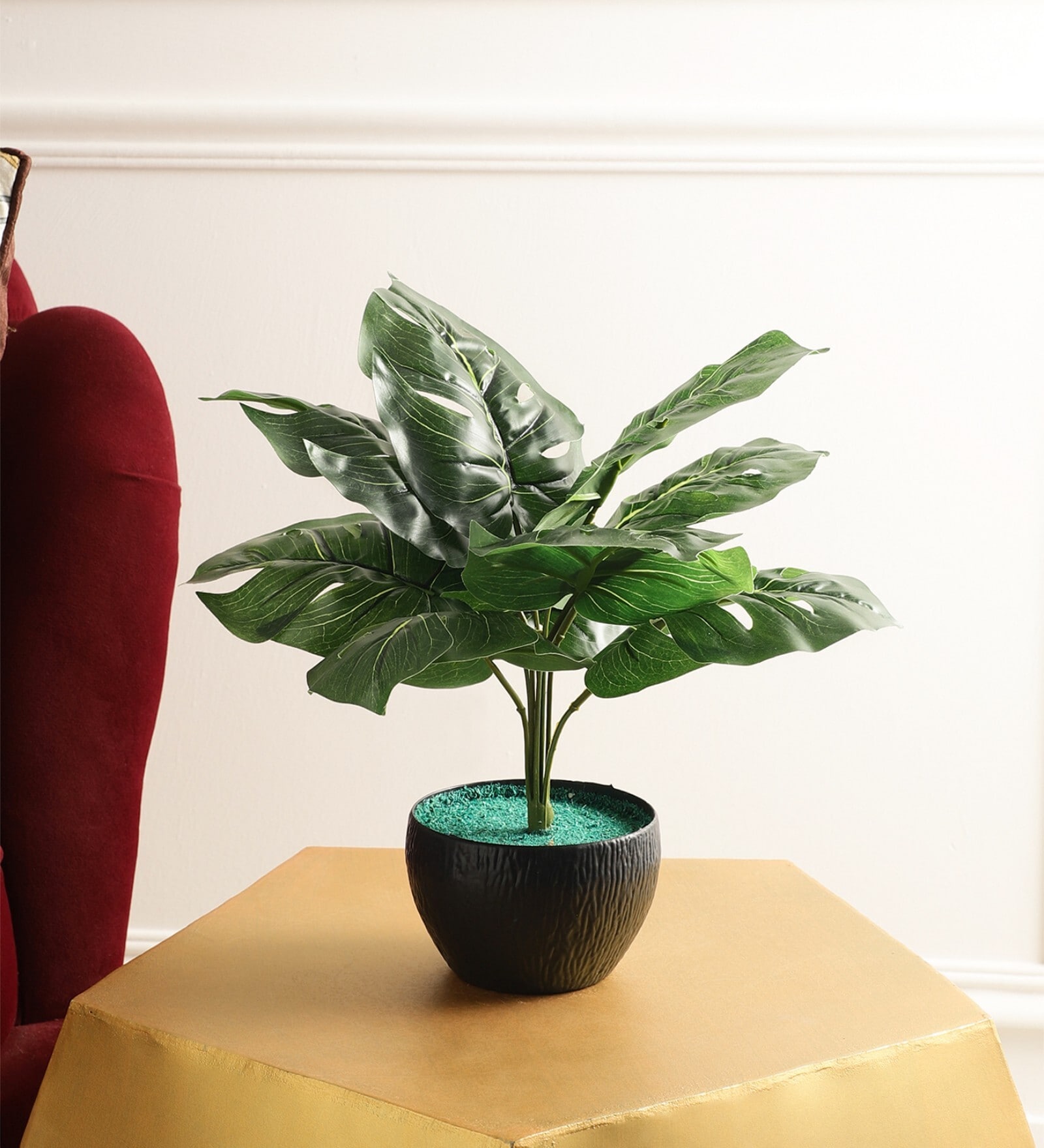 Multicolour Polyester and Plastic Artificial Plants