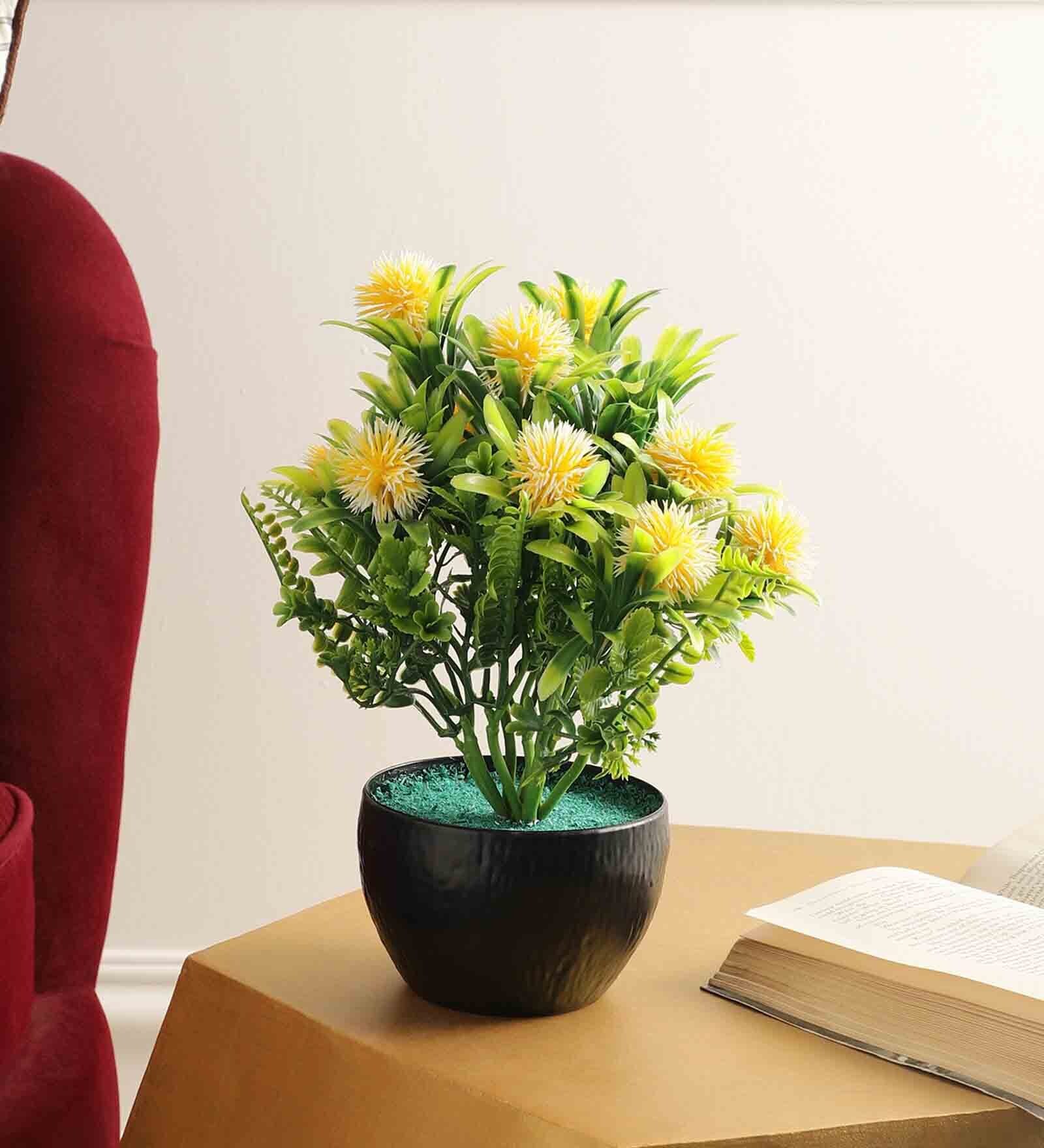 Multicolour Polyester and Plastic Artificial Plants