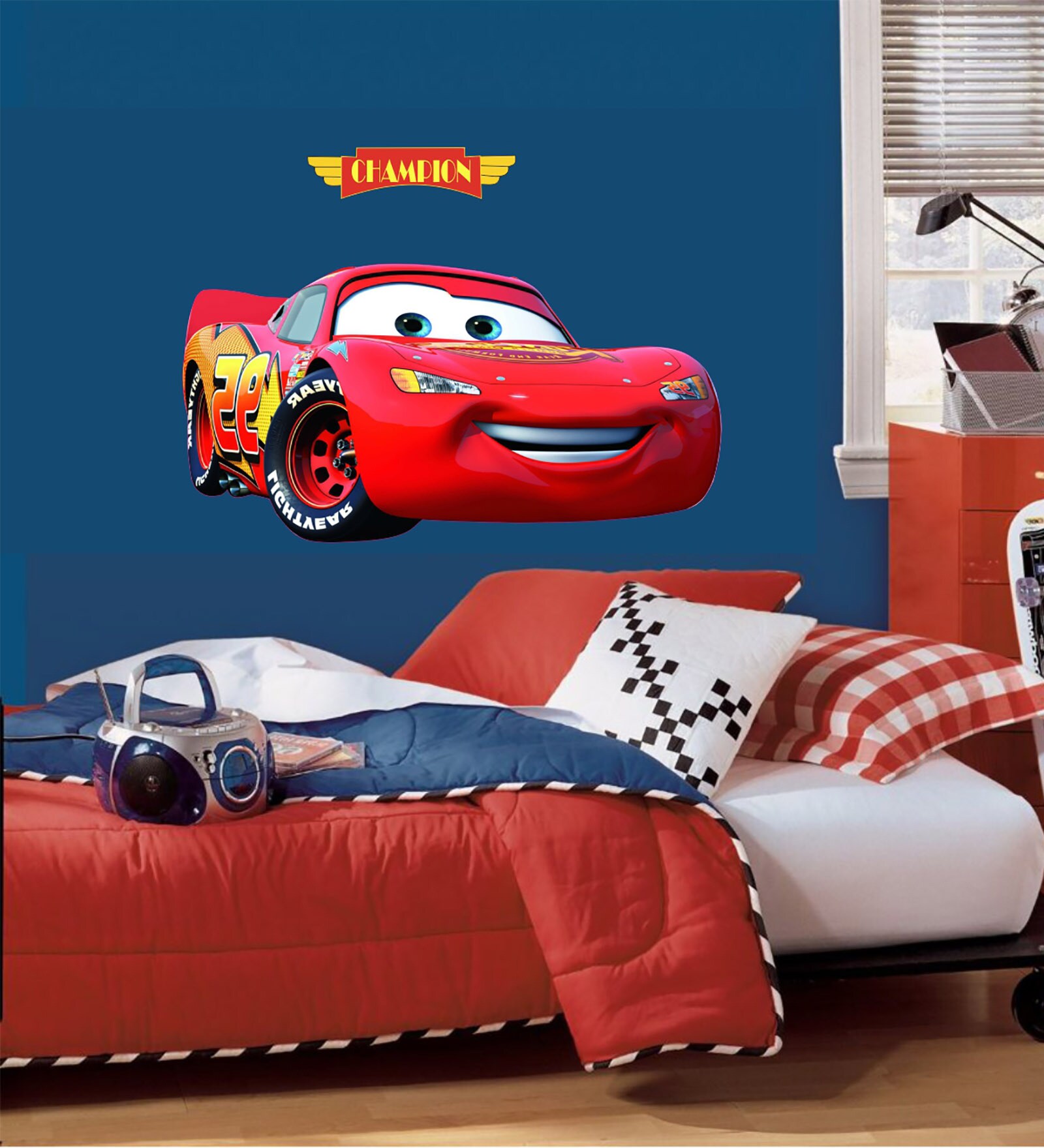 Buy Multicolour Pvc Vinyl Mcqueen Disney Cars Wall Sticker at 27% OFF ...