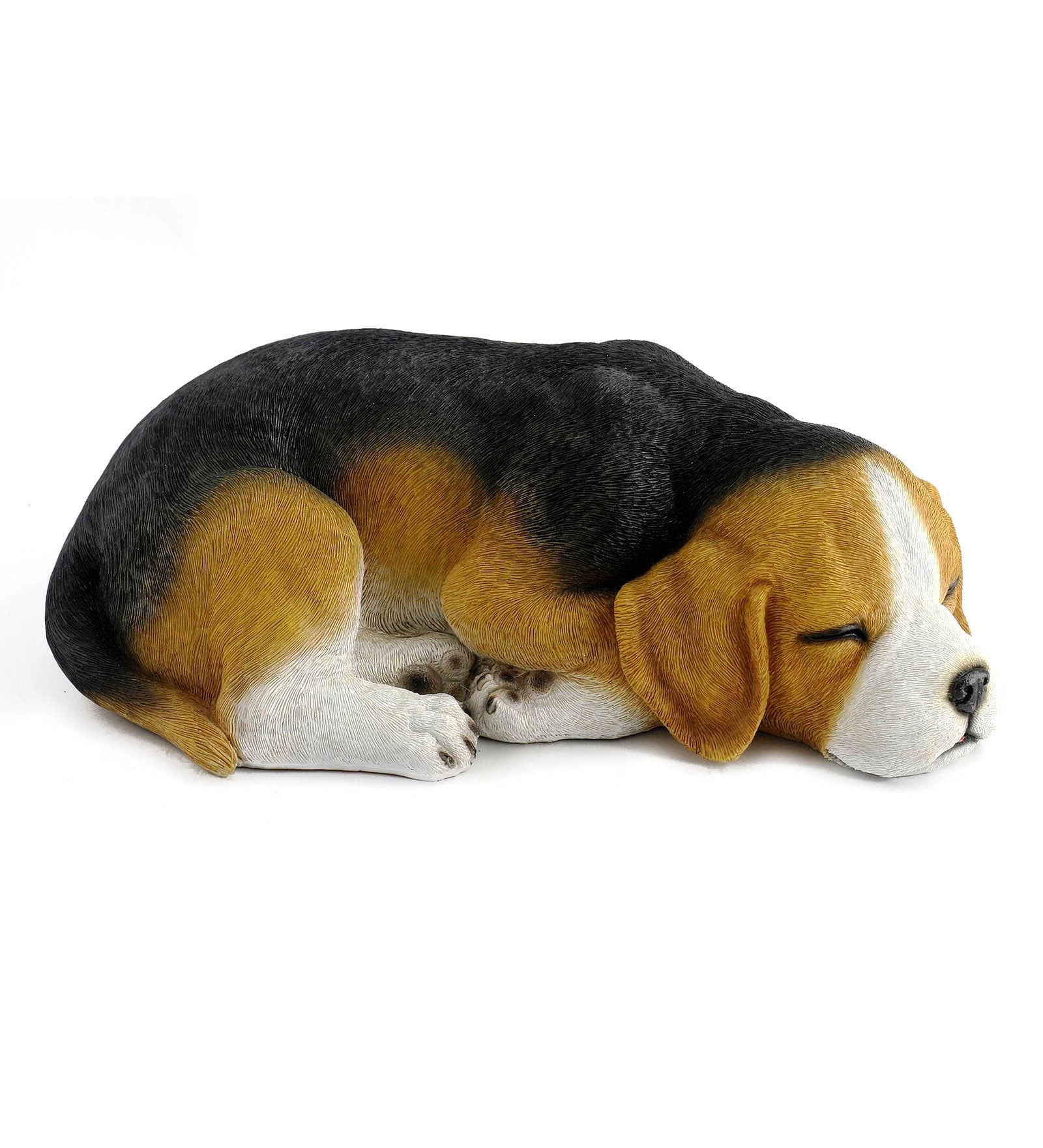 Buy Multicolour Resin Beagle Dog Sleeping Statue Garden Decor by ...