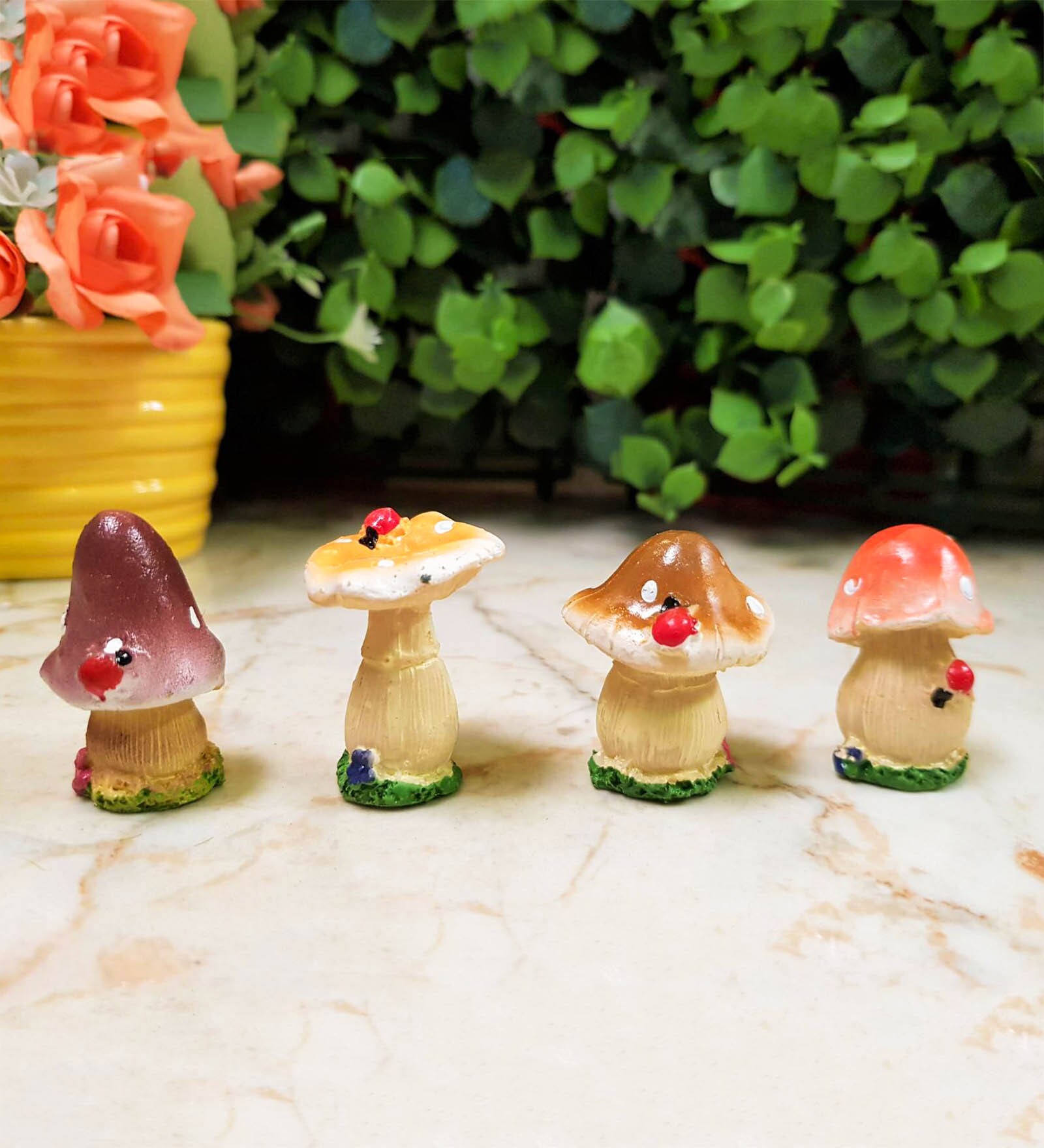 Multicolour Resin Mushrooms For Bonsai Decoration