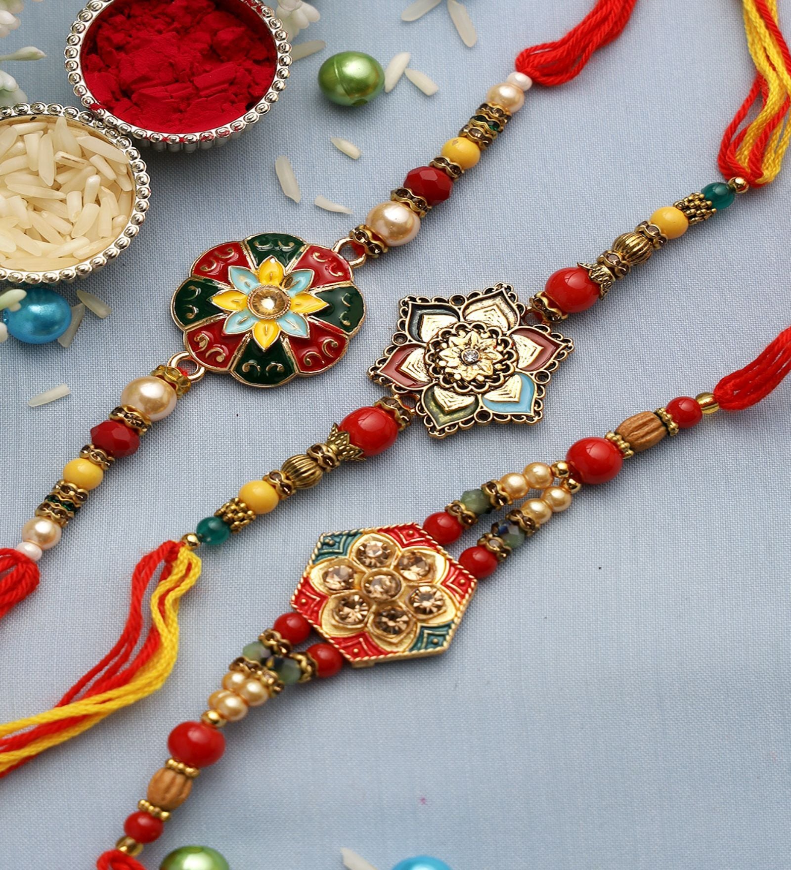 Thread For Rakhi Buy Multicolour Thread & Plastic (Set of 3) Rakhi Set at 33% OFF by ...