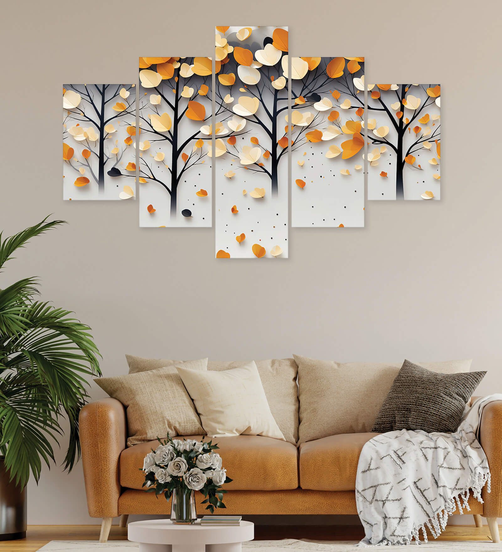 Multicolour Vinyl (Set of 5) Art Panels