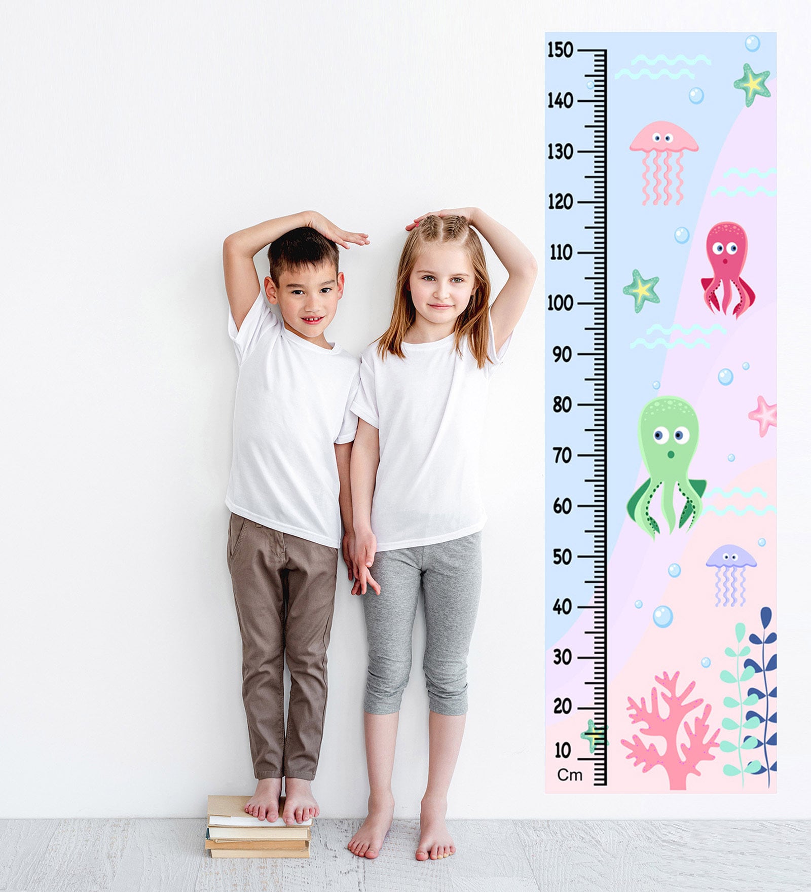 Octopus Multicolour Vinyl Height Chart