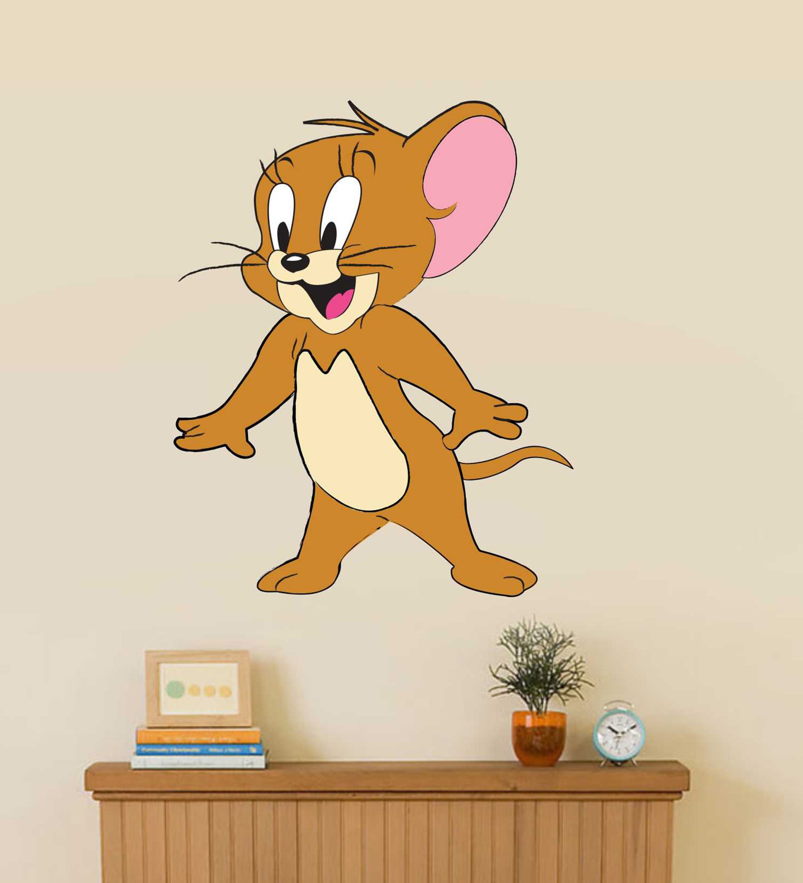 Multicolour Vinyl Tom & Jerry Wall Sticker