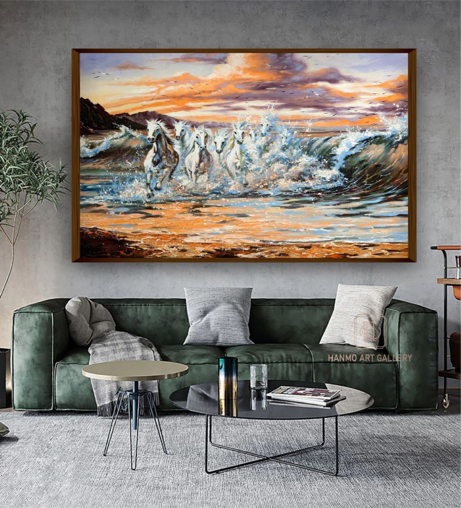 Difficult Fine Multicolor Canvas Framed Wildlife Art Print