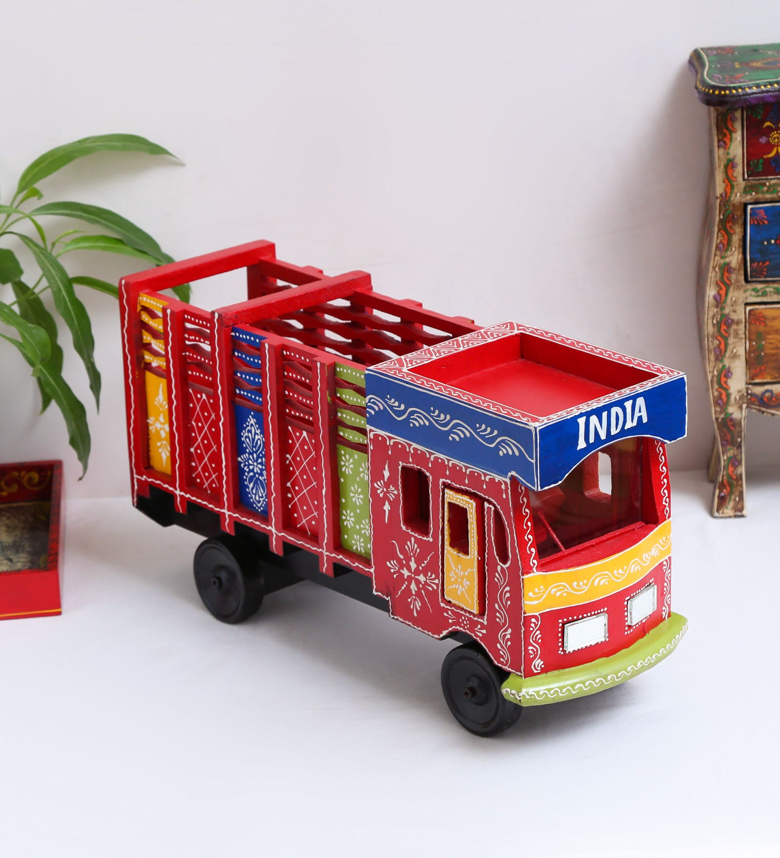 Multicolour Wood & Mdf Truck Miniature