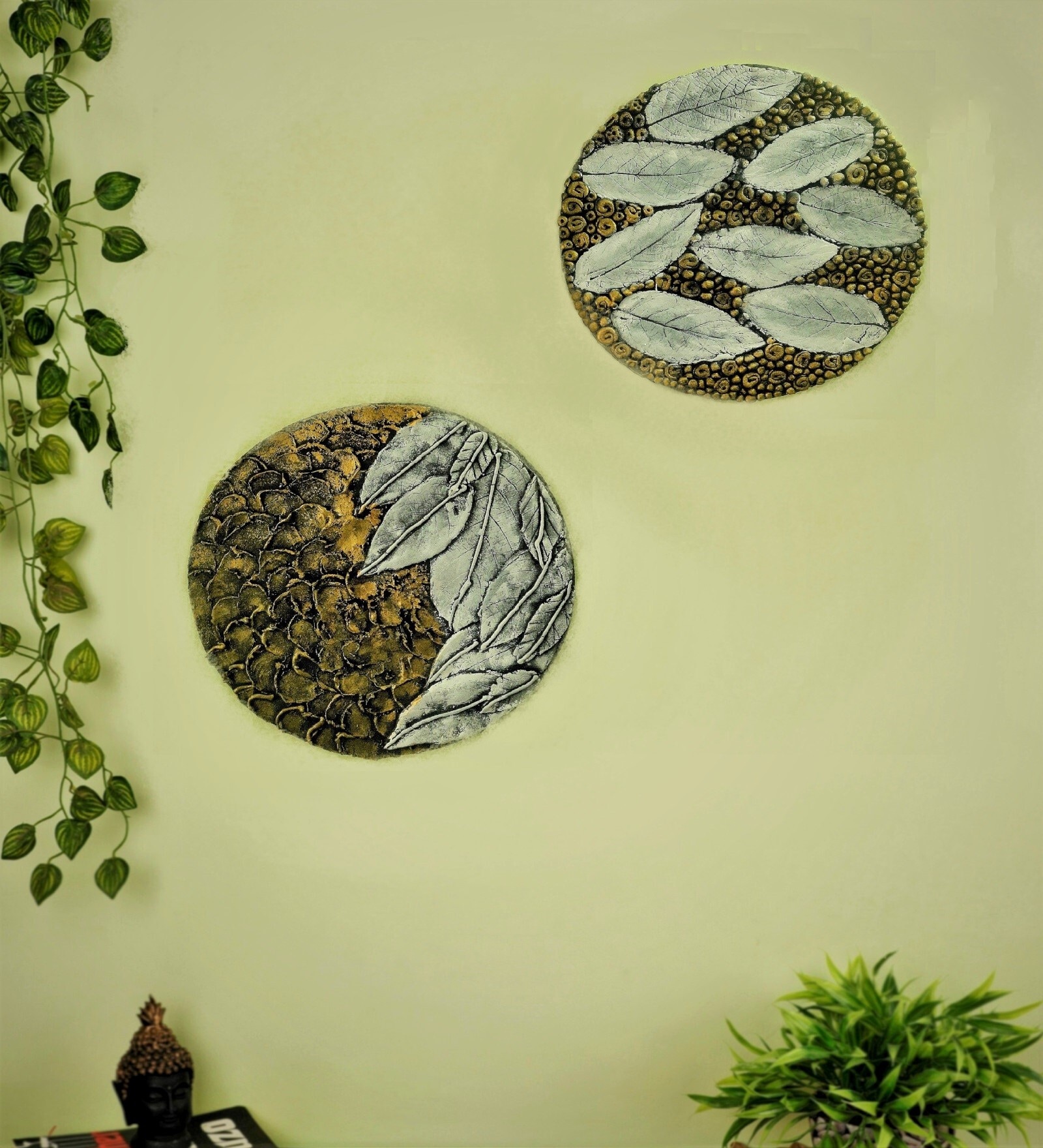 Multicolour Wood (set of 2) Wall Art