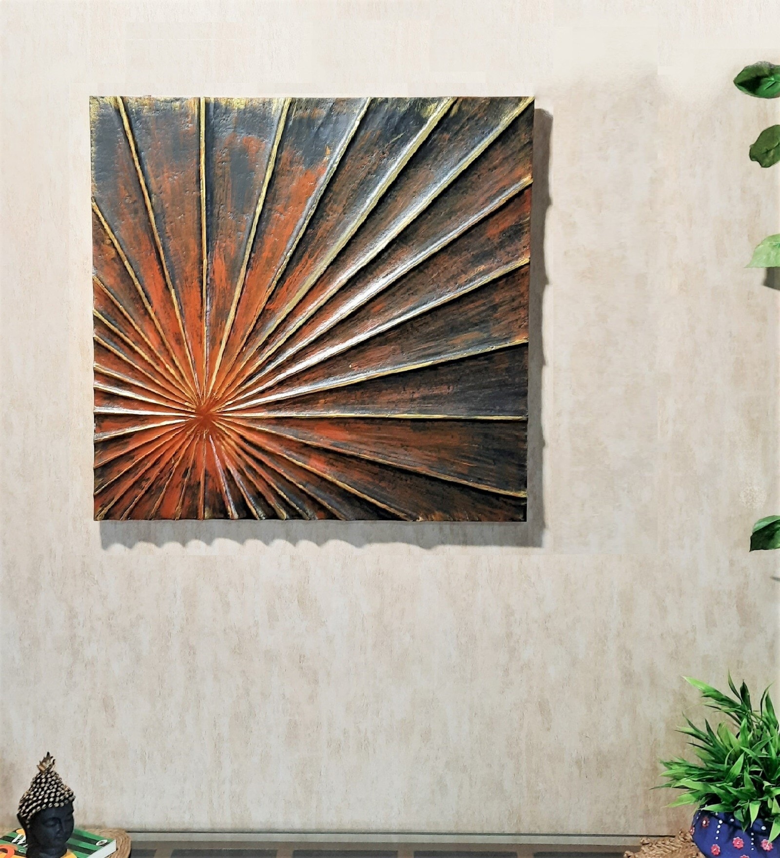 Multicolour Wood Wall Art