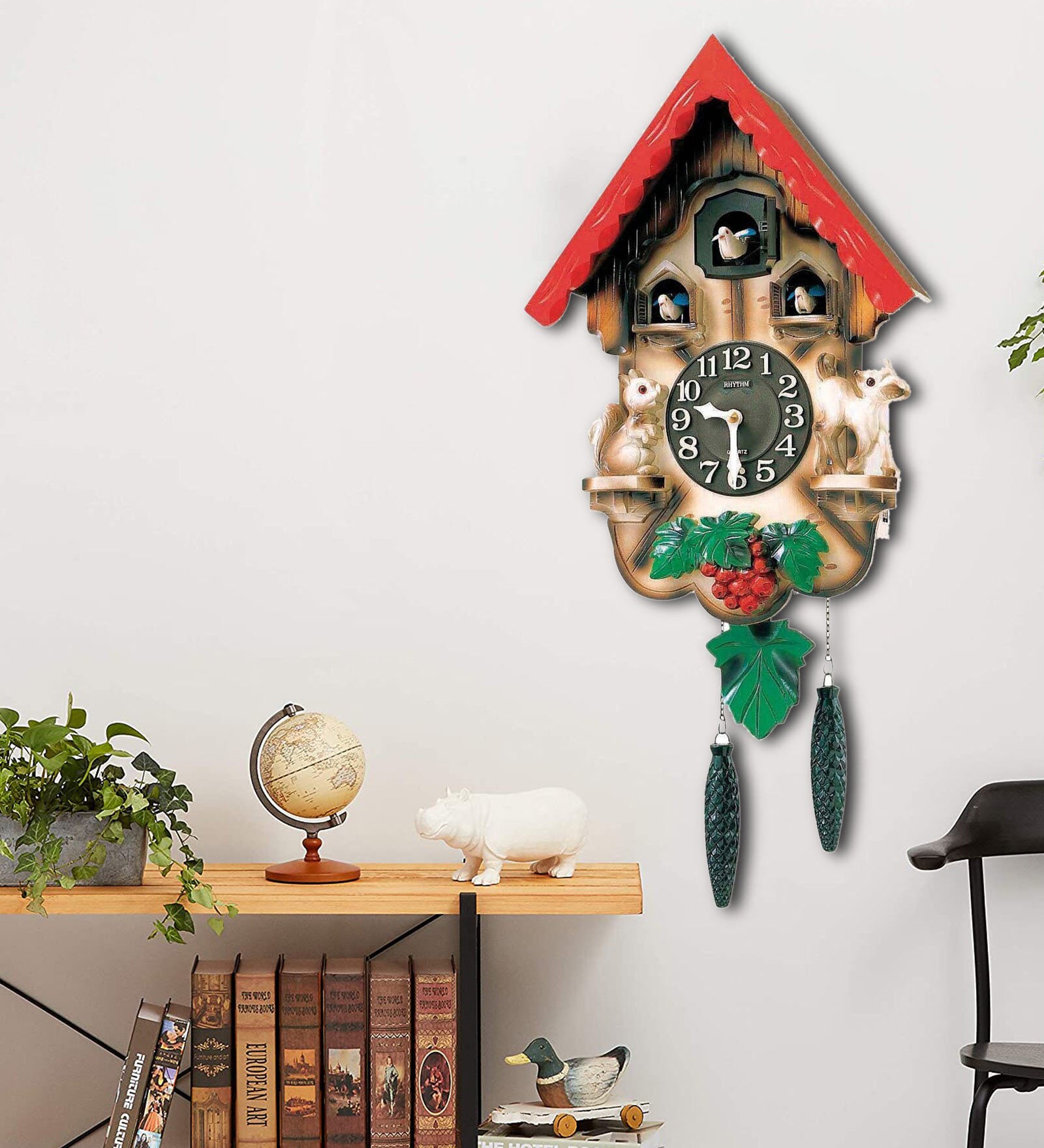 Multicolour Wooden Cuckoo Wall Clock