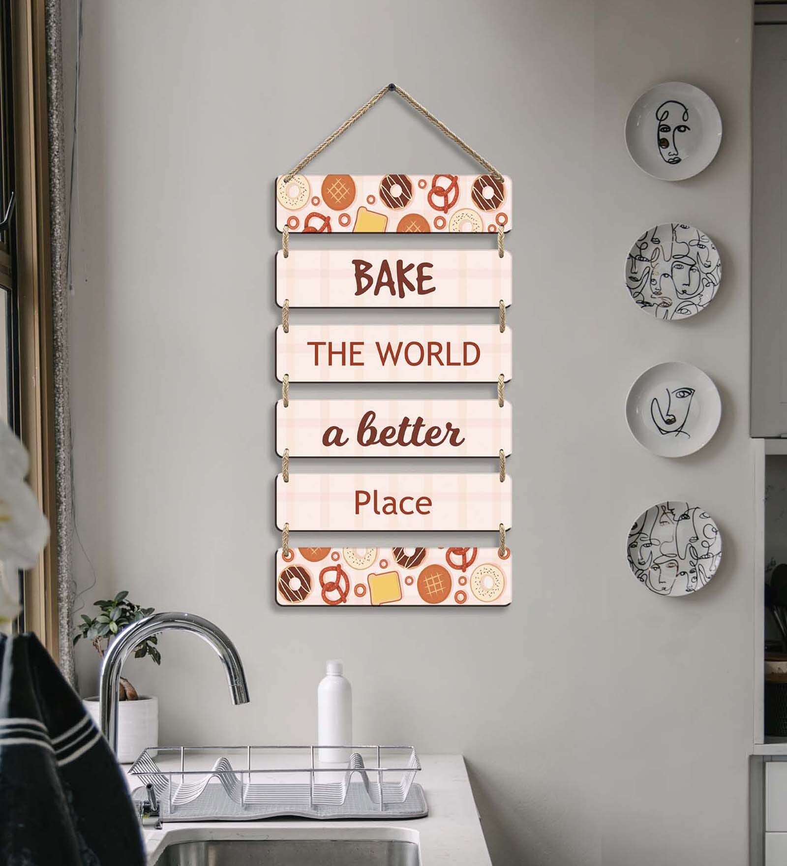 Multicolour Wooden Wall Hanging