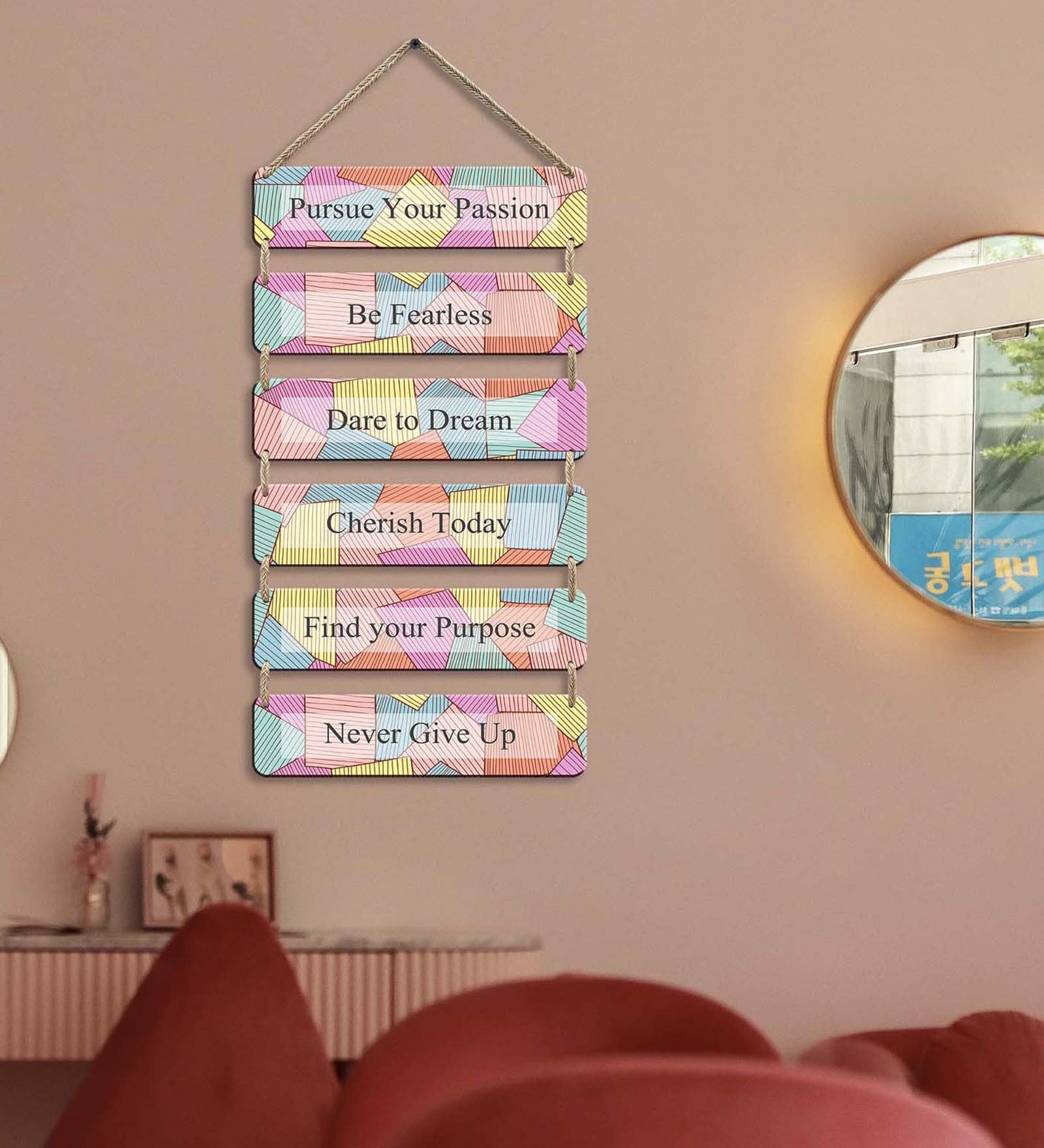 Multicolour Wooden Wall Hanging
