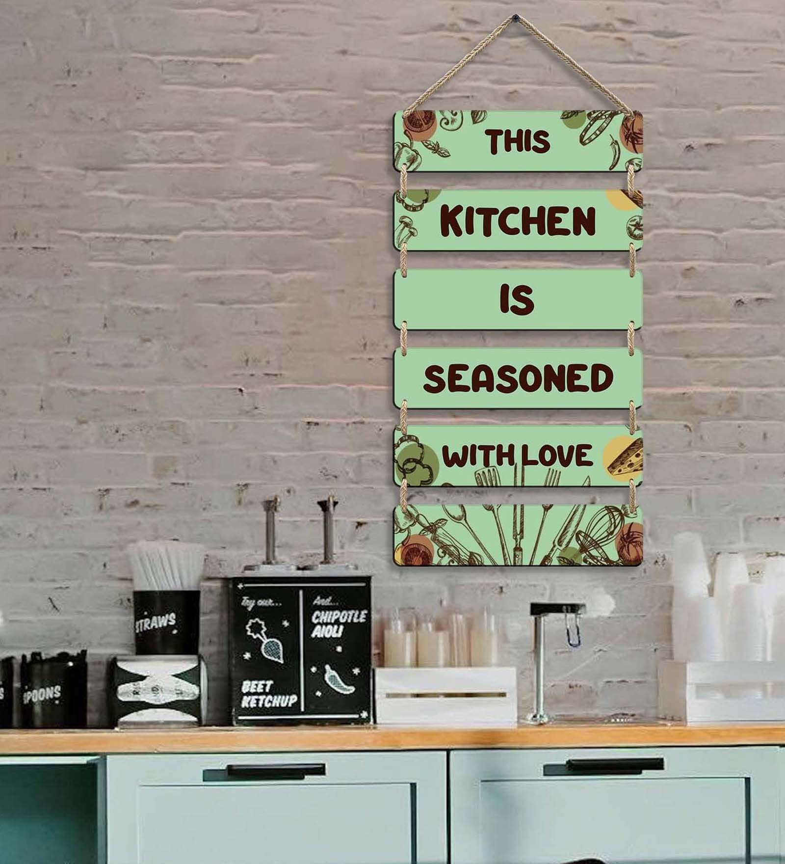 Multicolour Wooden Wall Hanging