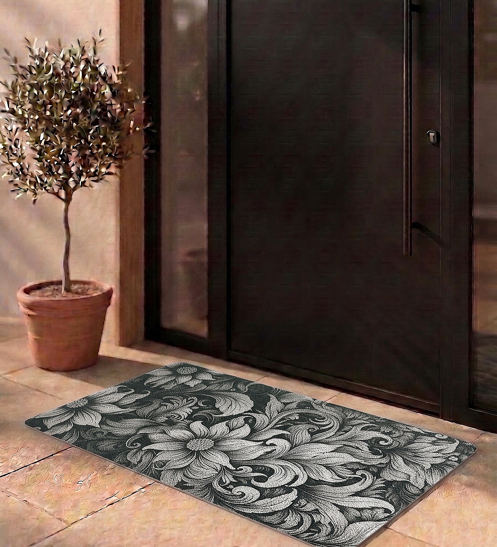 Multicolour Zivaro Rubber 16x24 Inches Anti Skid Door Mat
