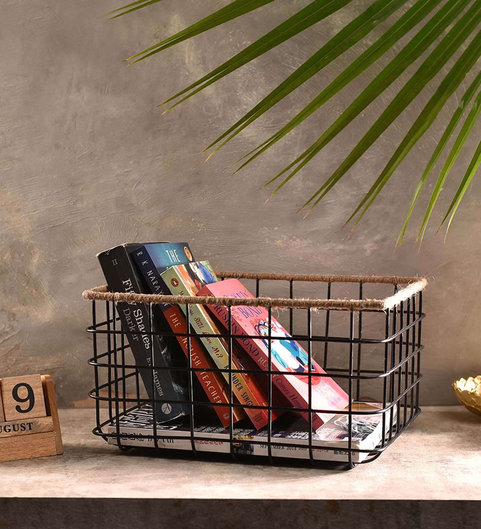 Multipurpose Iron Thomas Storing Basket Desk Organizer