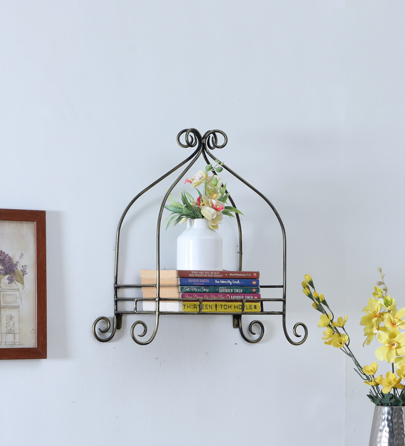 Buy Multipurpose Rack 1 Tier Black Metal Wall Shelf at 5 OFF by Mint