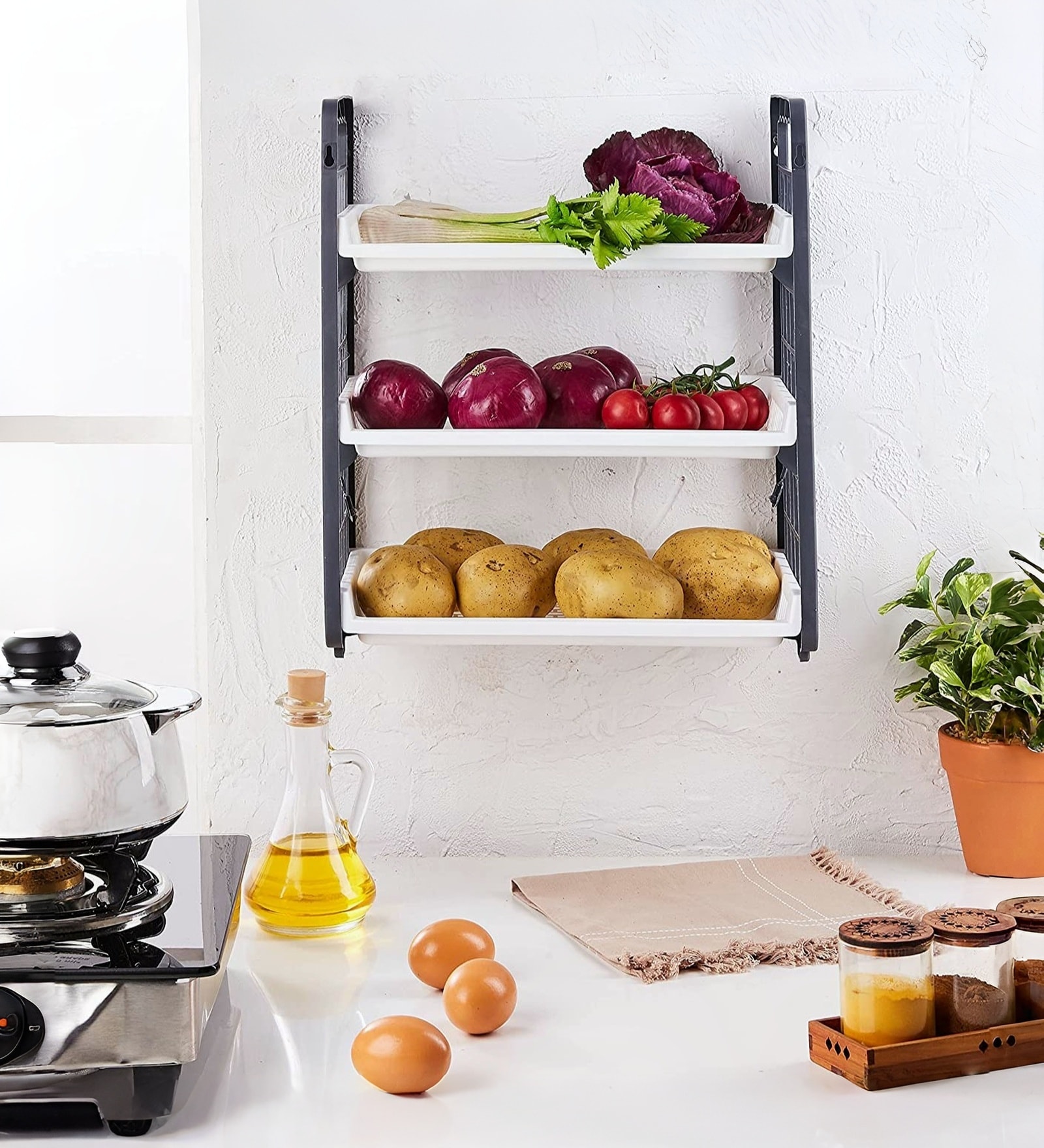 Grey Multipurpose Rack 3 Layer