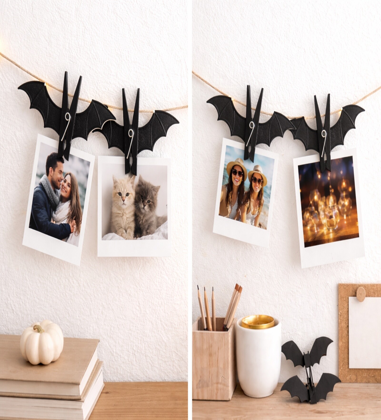 Black Stylish Bat Design Paper & Photo Clips