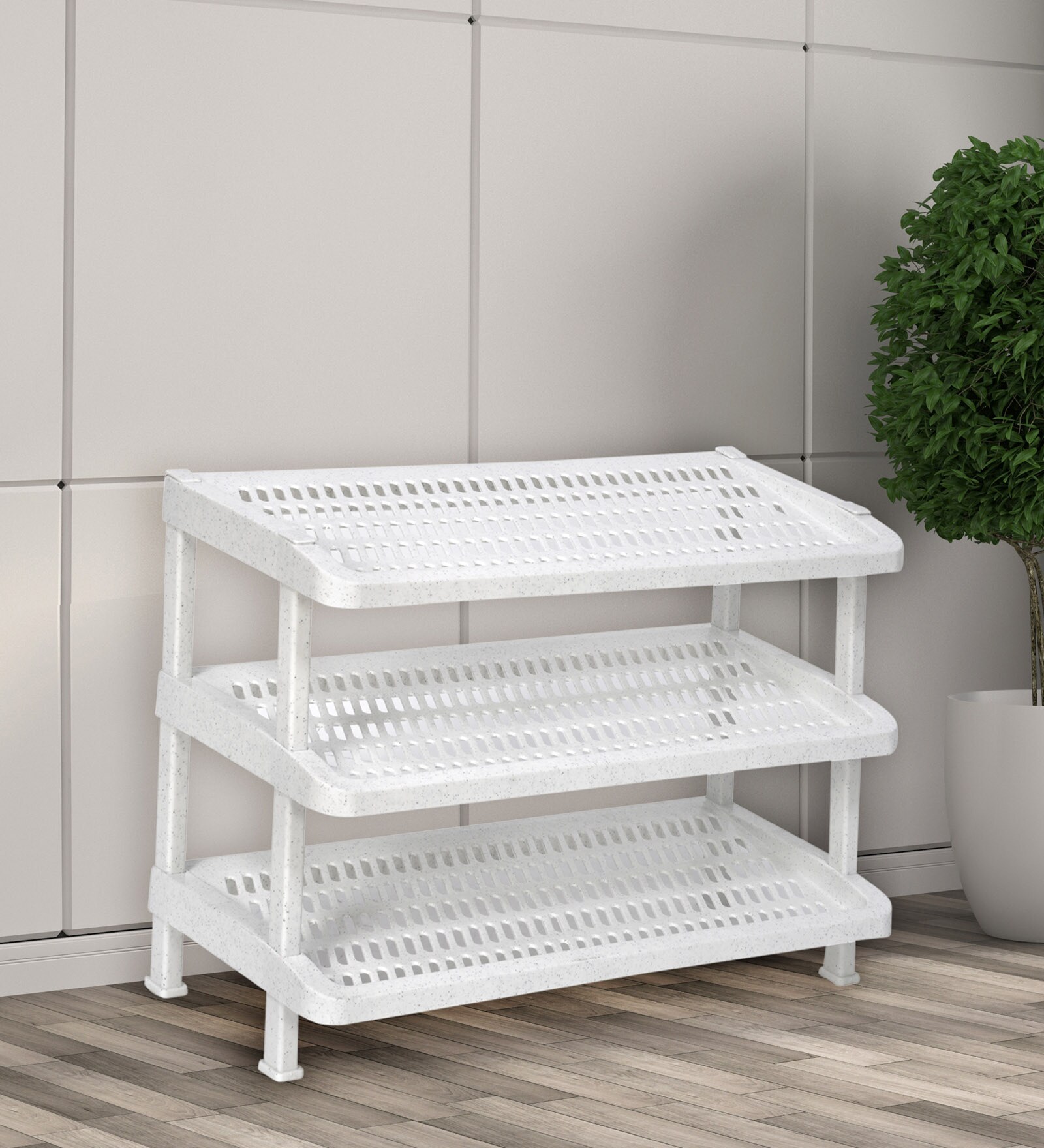 Shoe Rack in White Colour