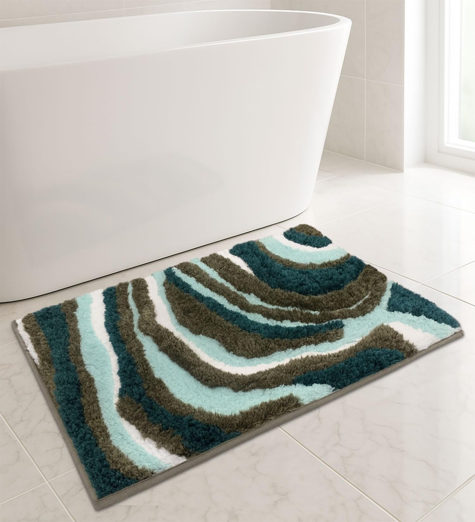 Multiwaves Aqua Microfiber 16x24 Inches Super Soft Bath Mat