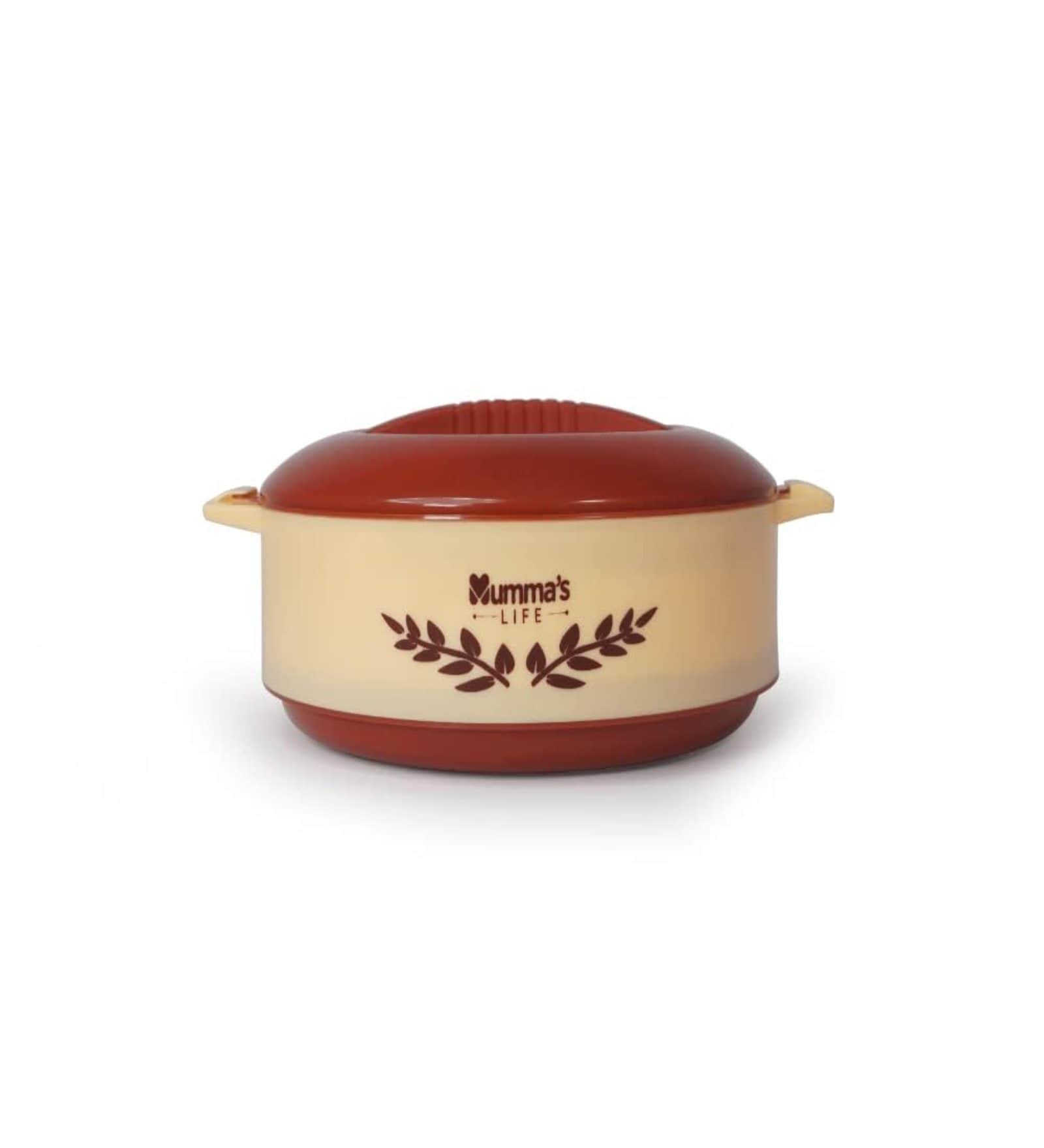 Plastic Thermoware Casserole with Lid for Roti/Chapati (Brown) (2000ml)
