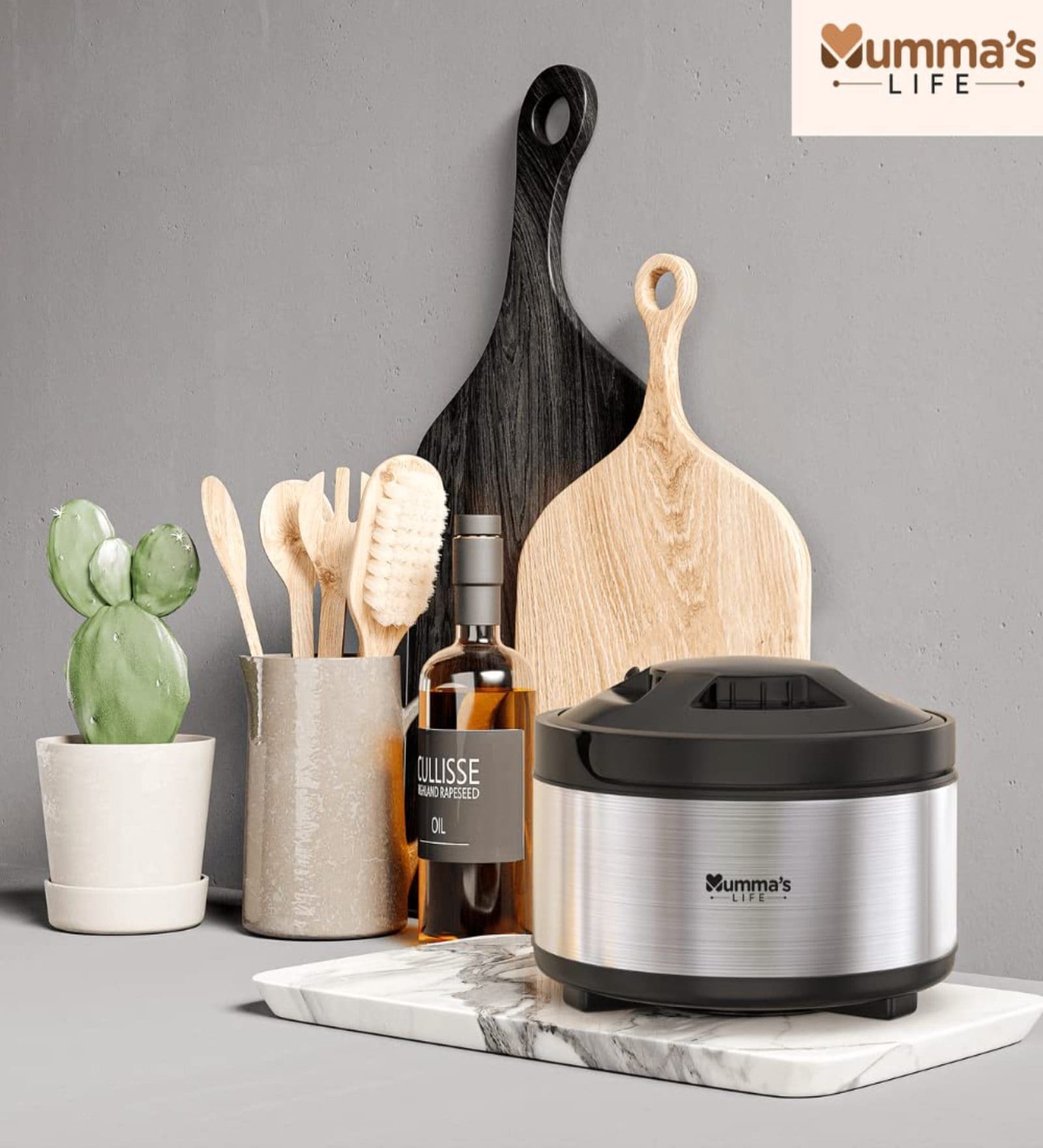 1500 ml Stainless Steel Thermoware Casserole with Lid