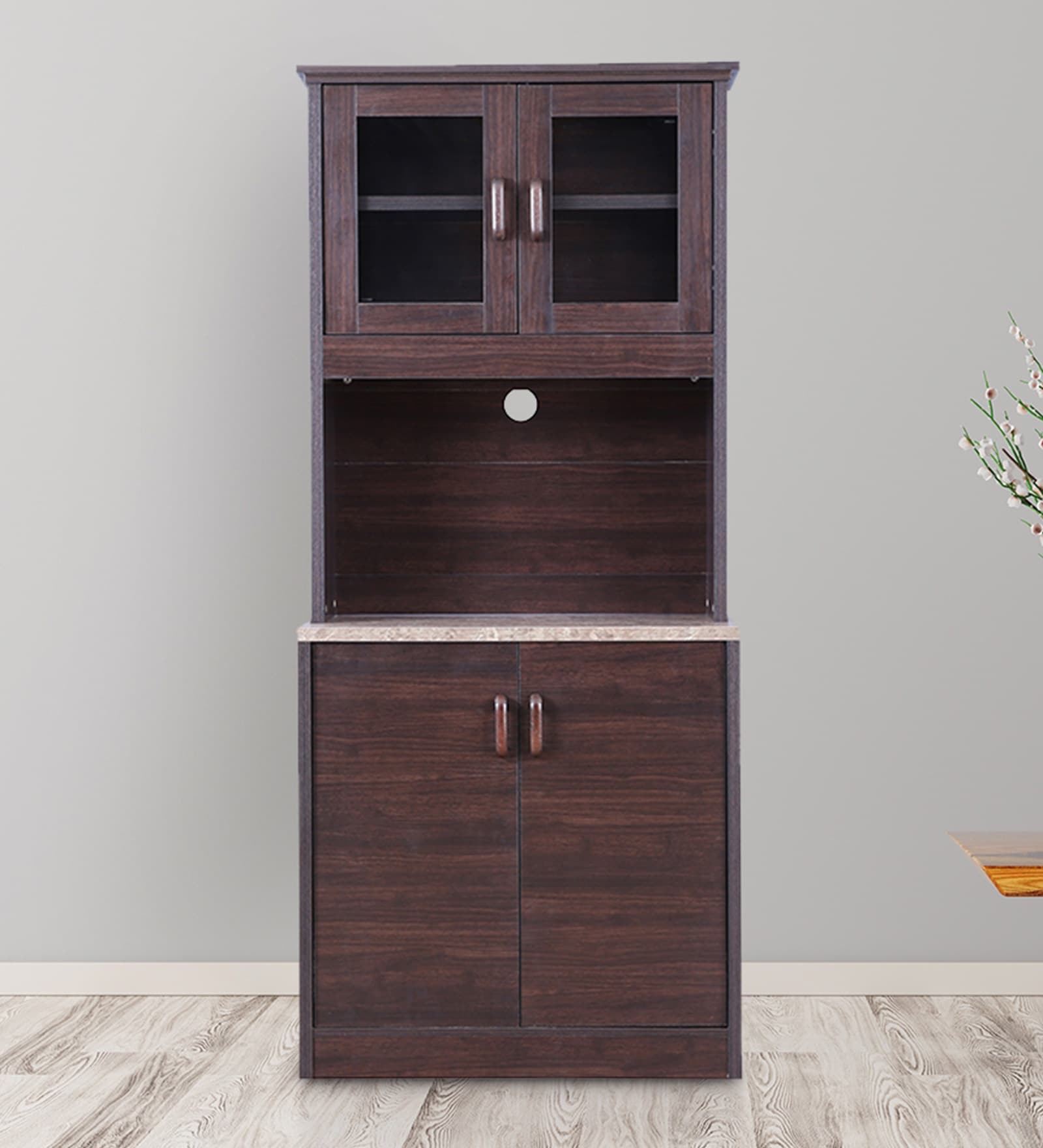Murano Crockery Unit in Wenge Finish