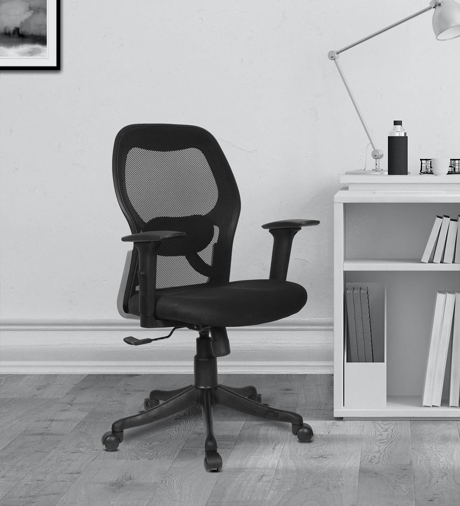 Buy Muscat Mid Back Ergonomic Chair in Black Colour at 33 OFF by
