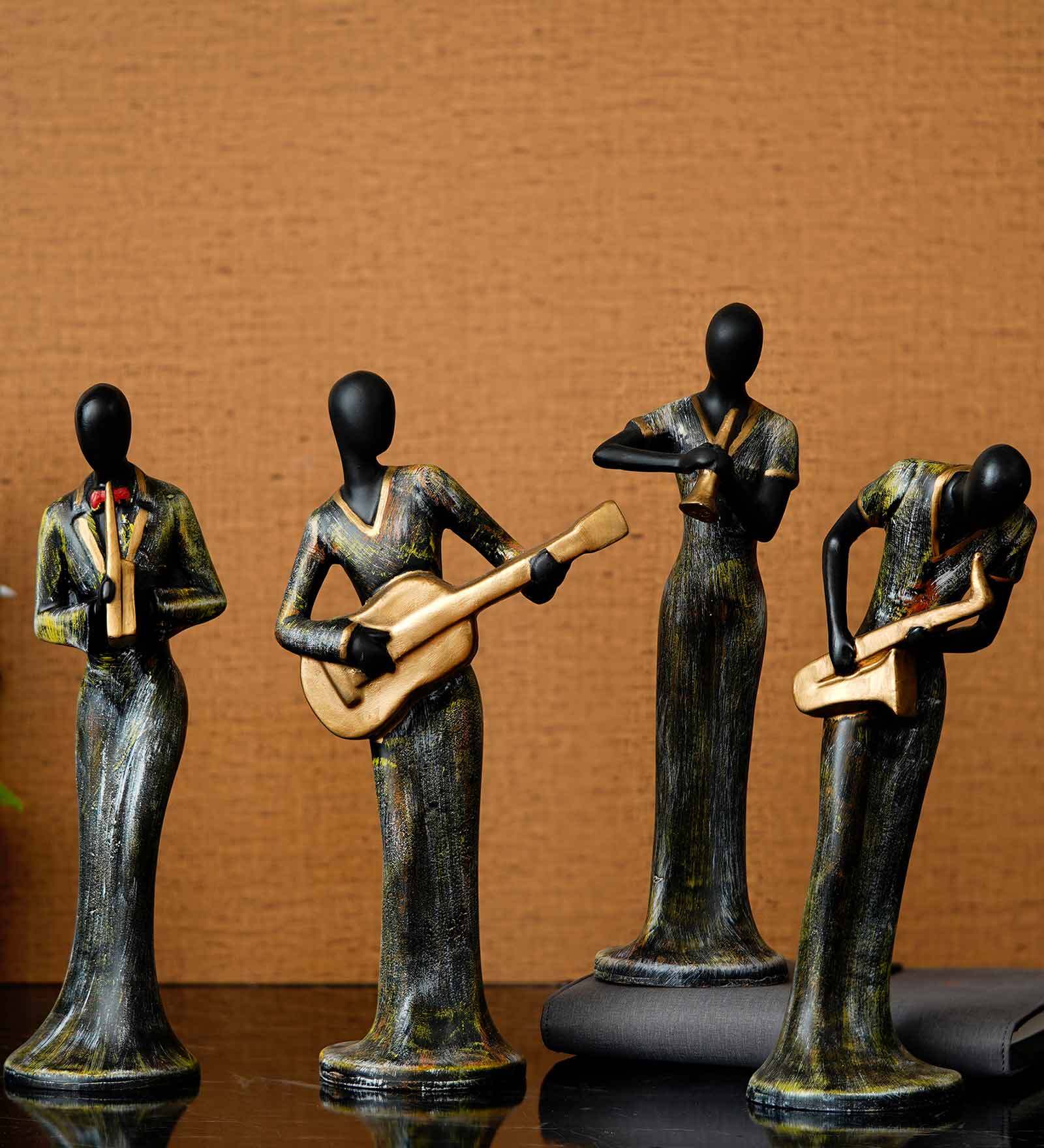 Muscial Ladies (Set Of 4) Polyresin Human Figurine
