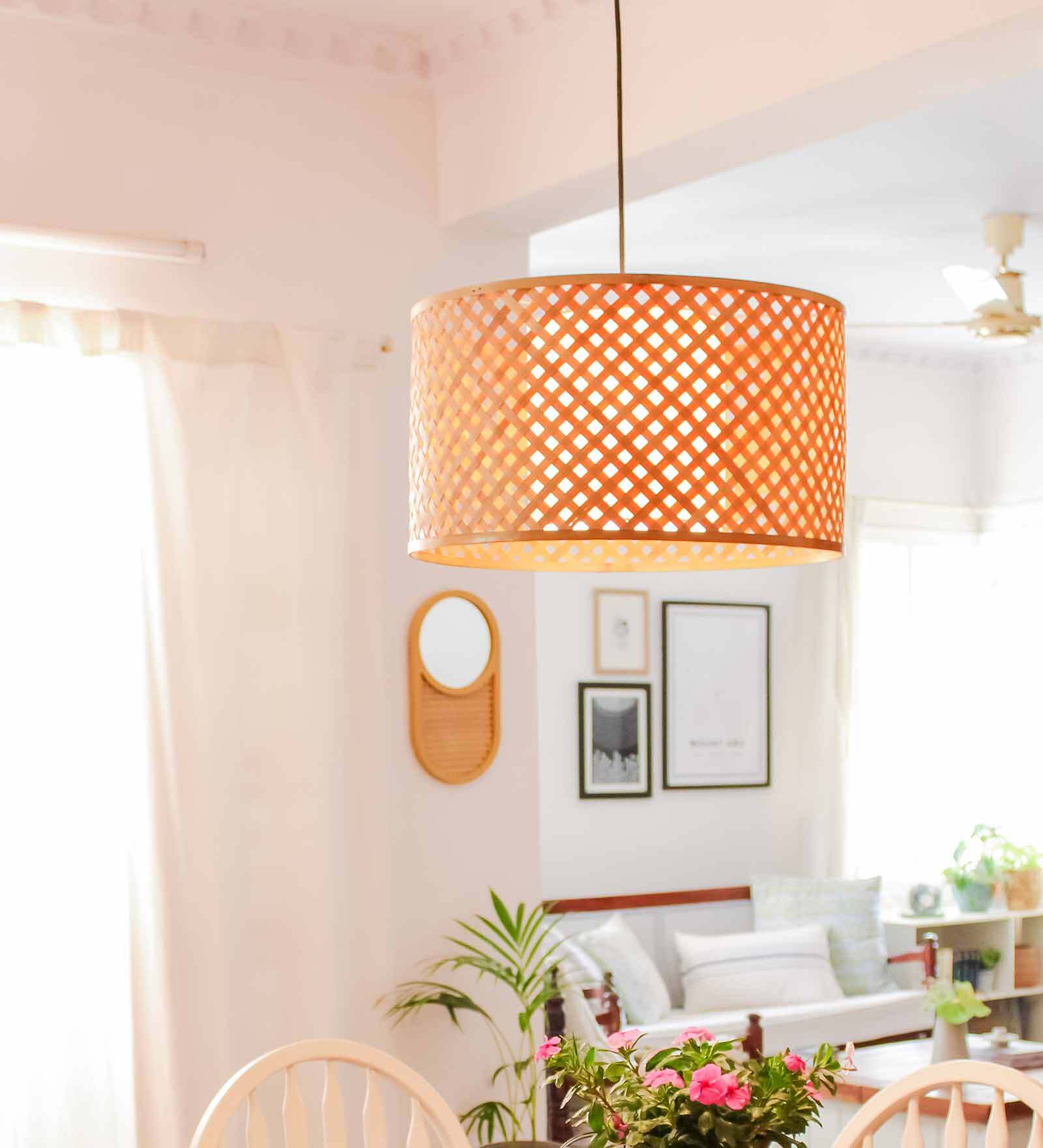 Mystic Mushroom Natural Bamboo Hanging Light