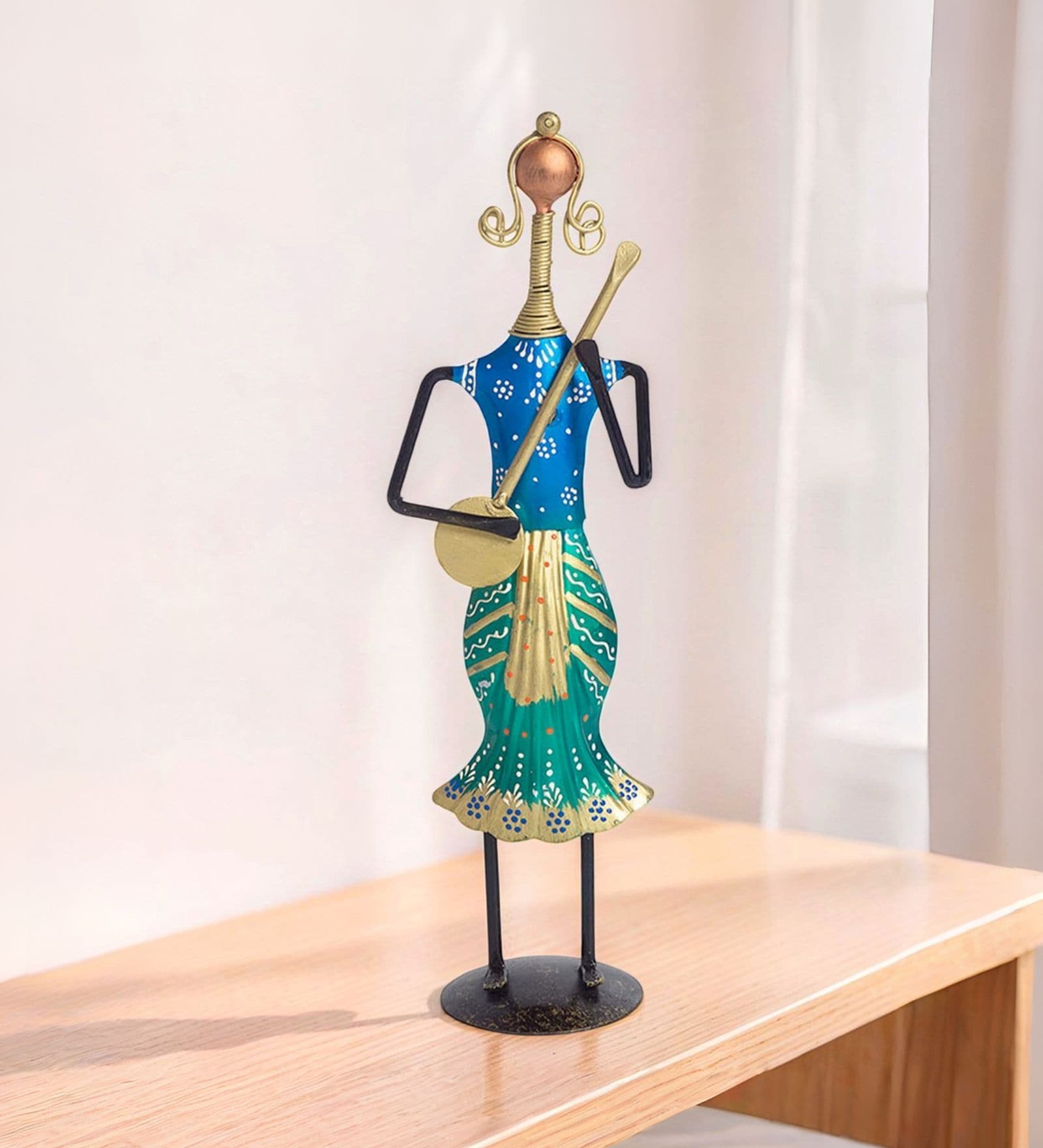 Musician Lday Multicolour Metal Figurine