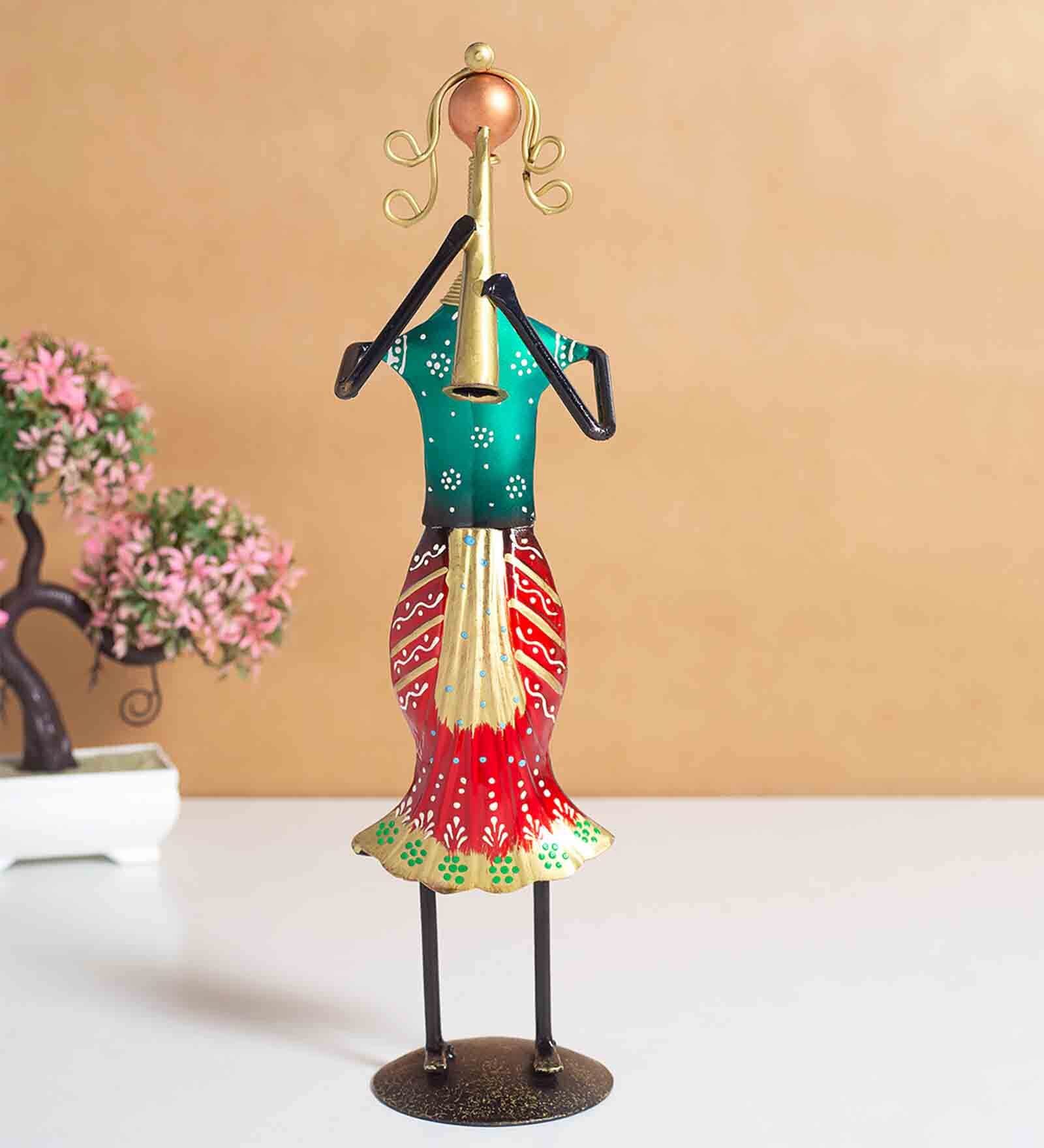 Musician Lday Multicolour Metal Figurine
