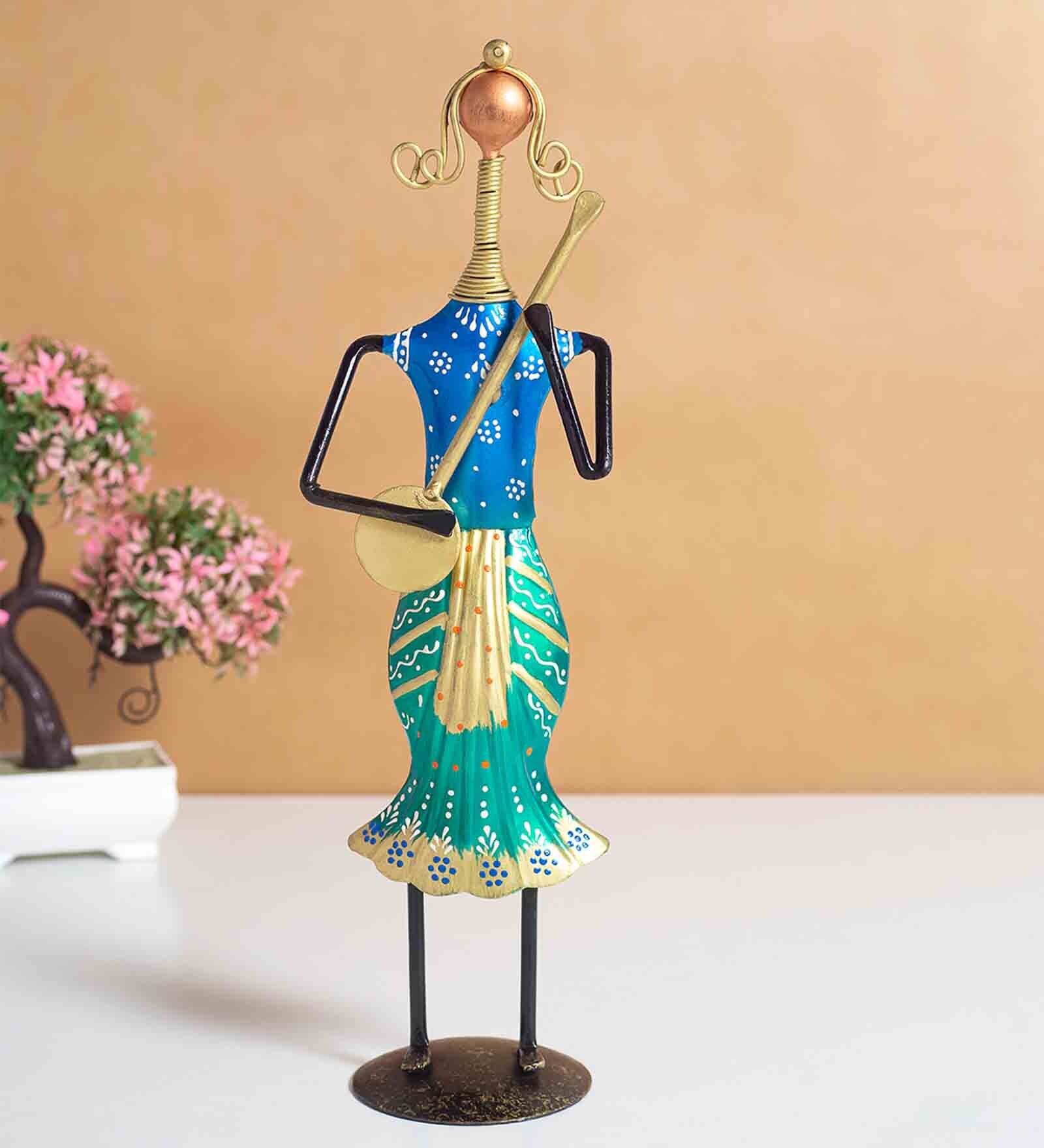 Musician Lday Multicolour Metal Figurine
