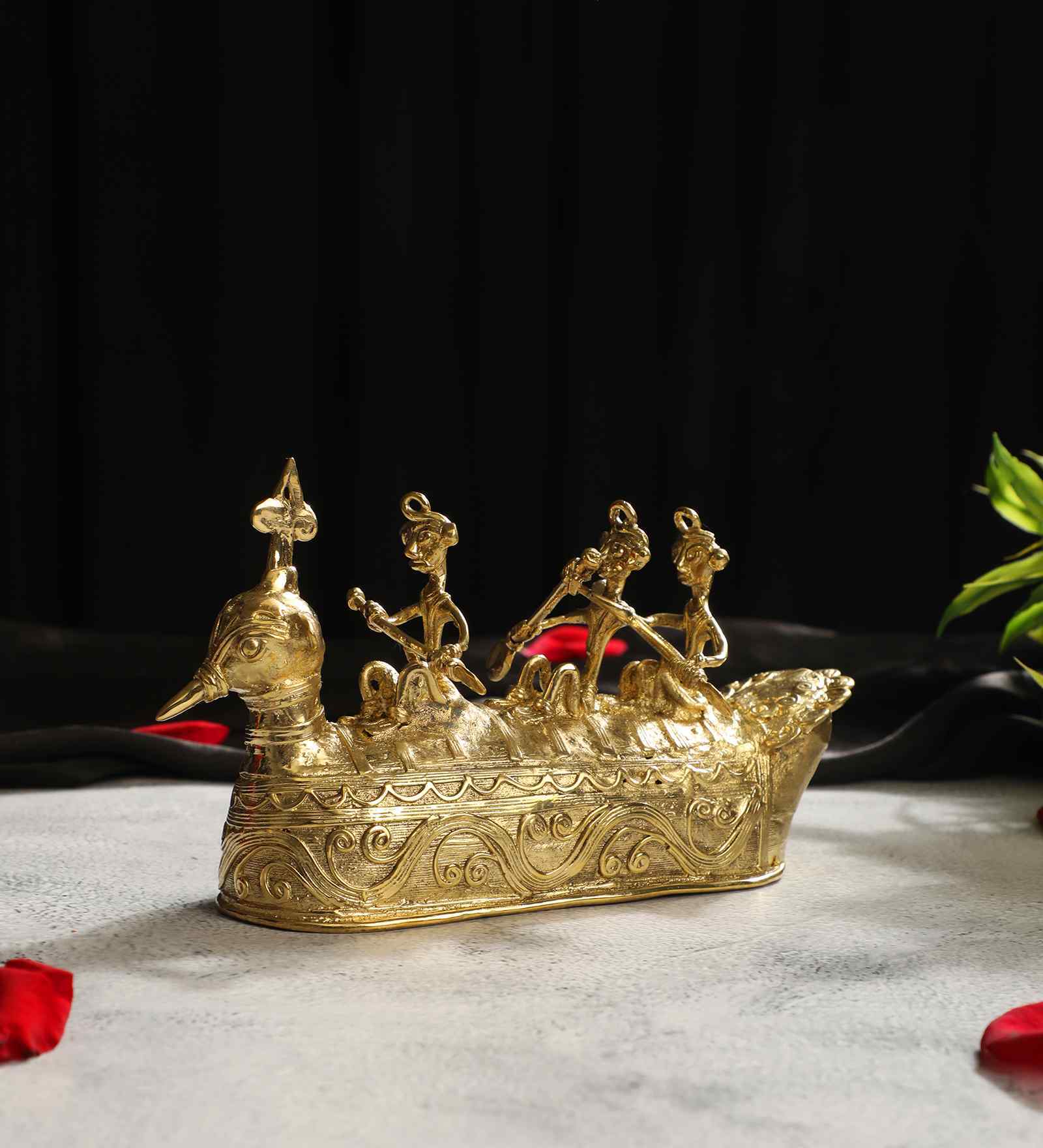 Musician on boat-Dhokra Art