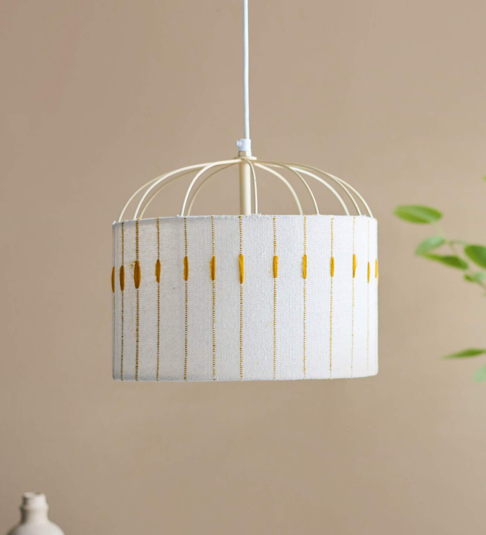 Aelinia Mustard Beige Metal Hanging Light