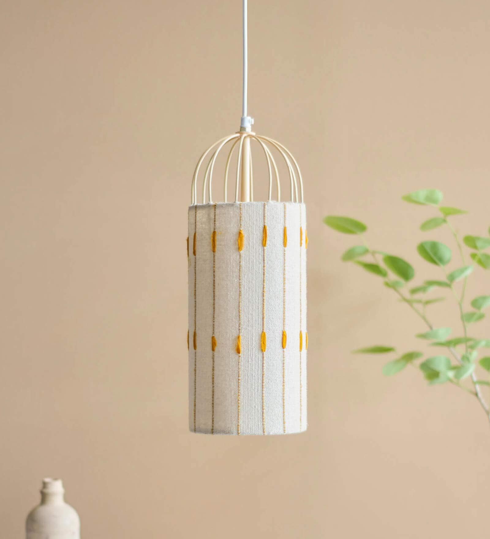 Aidan Beige Metal Hanging Light