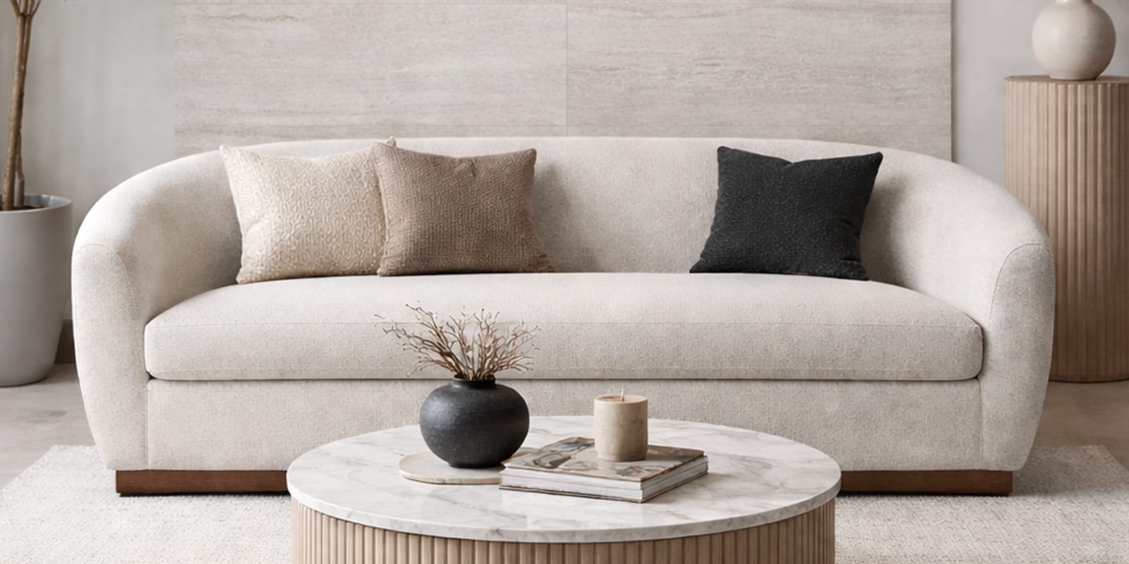 Murphy Classic 3 Seater Sofa In Lola Shell Colour
