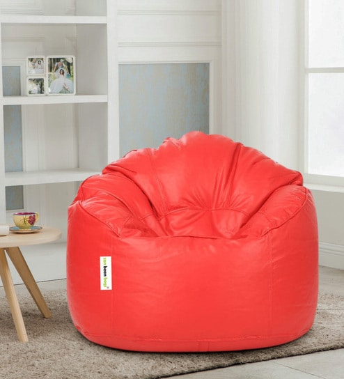 Buy Mudda Xxxl Bean Bag With Beans In Red Colour By Can Online