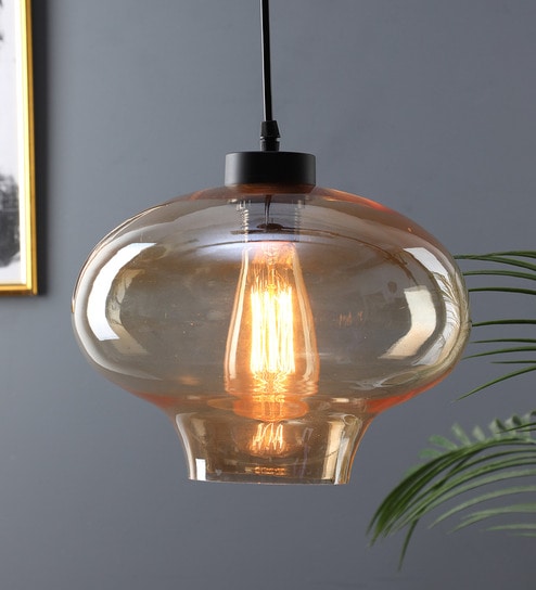 Muese Gold Glass Single Hanging Lights