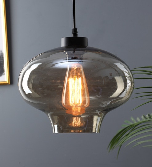 Zico Muese Grey Glass Hanging Light